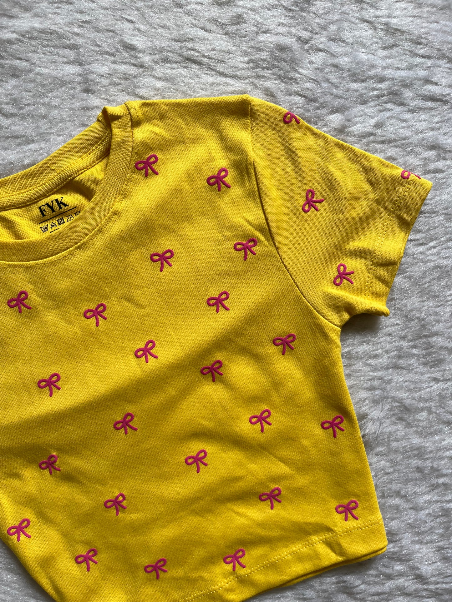 Yellow Bow baby teeš¤