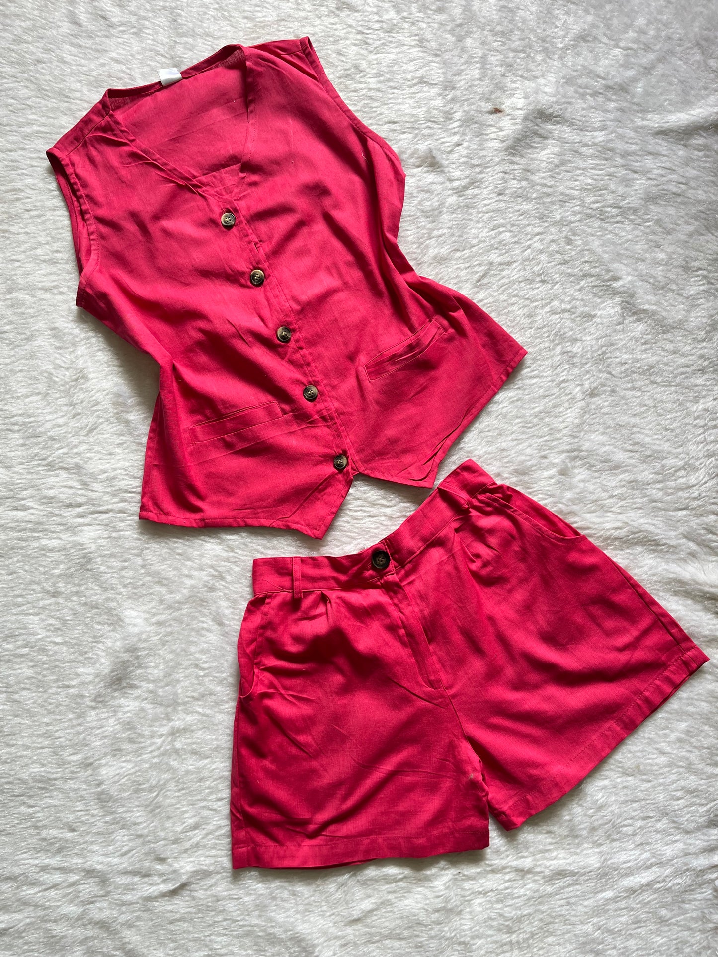 Hot Pink linen setš¤