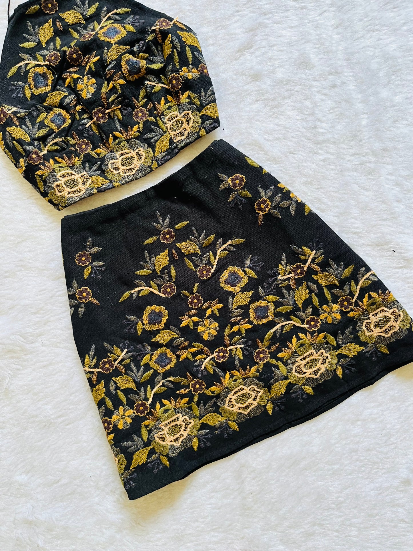 Black printed cordsetš¤