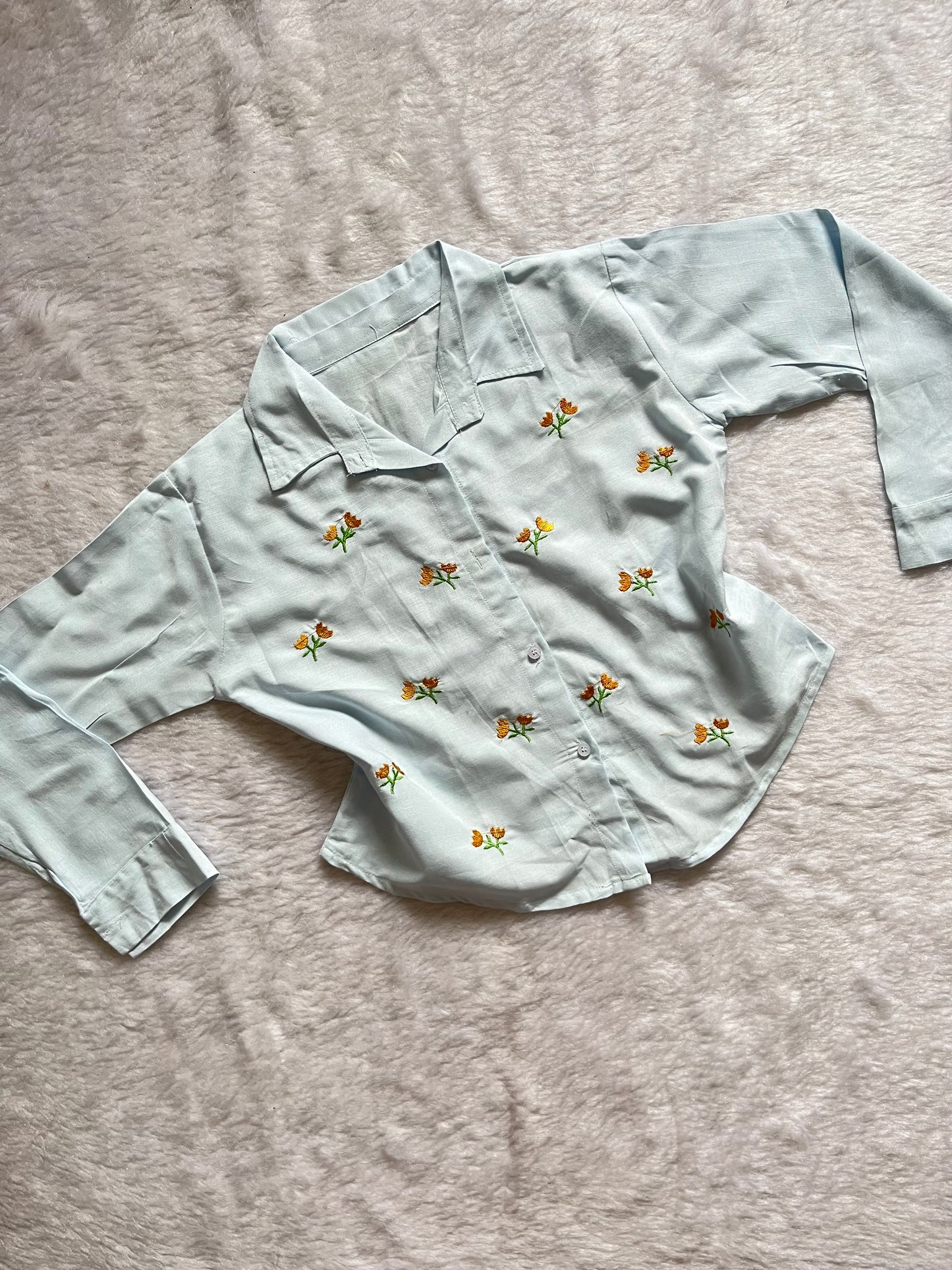 Embroidered cotton shirts❤️