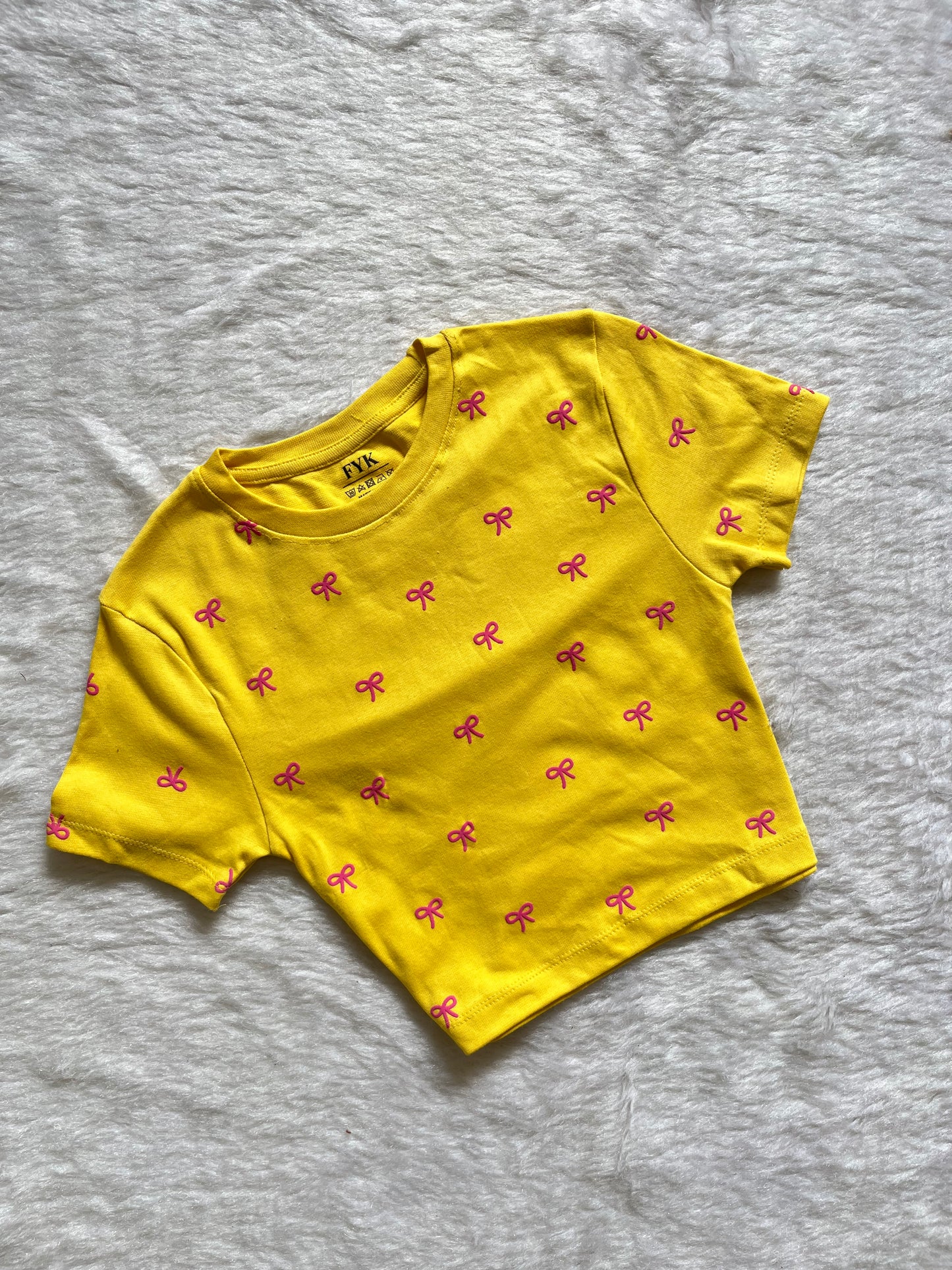 Yellow Bow baby teeš¤