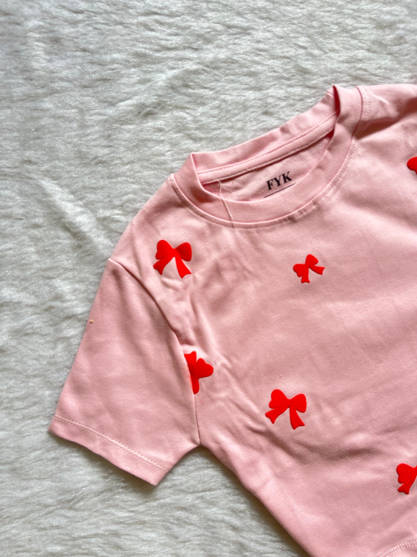Ginger pink Bow baby teeš¤