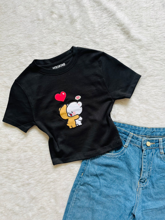 Cute black baby tee