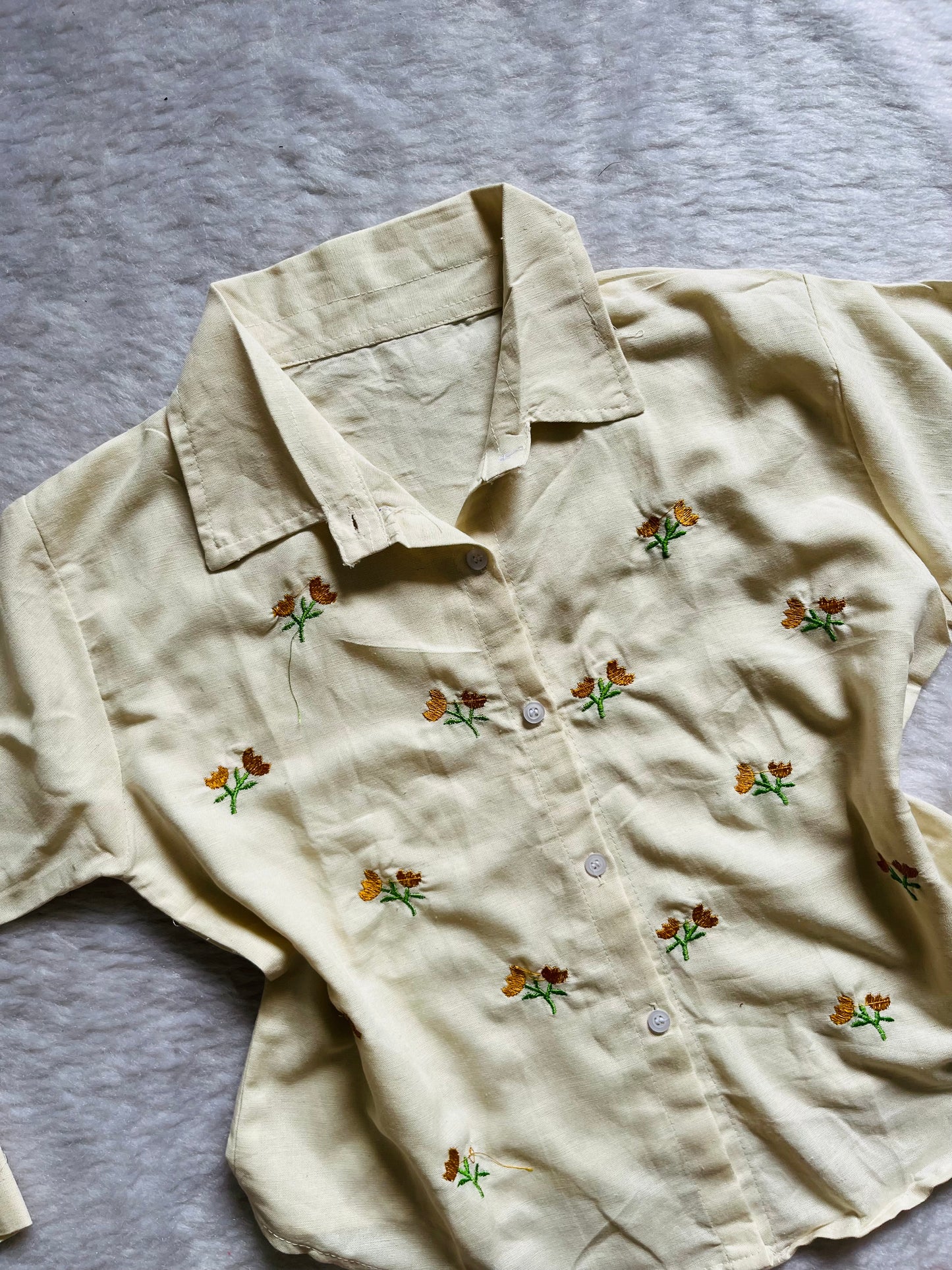 Embroidered cotton shirts❤️