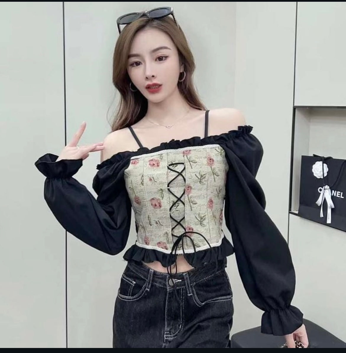 Vintage corset style top