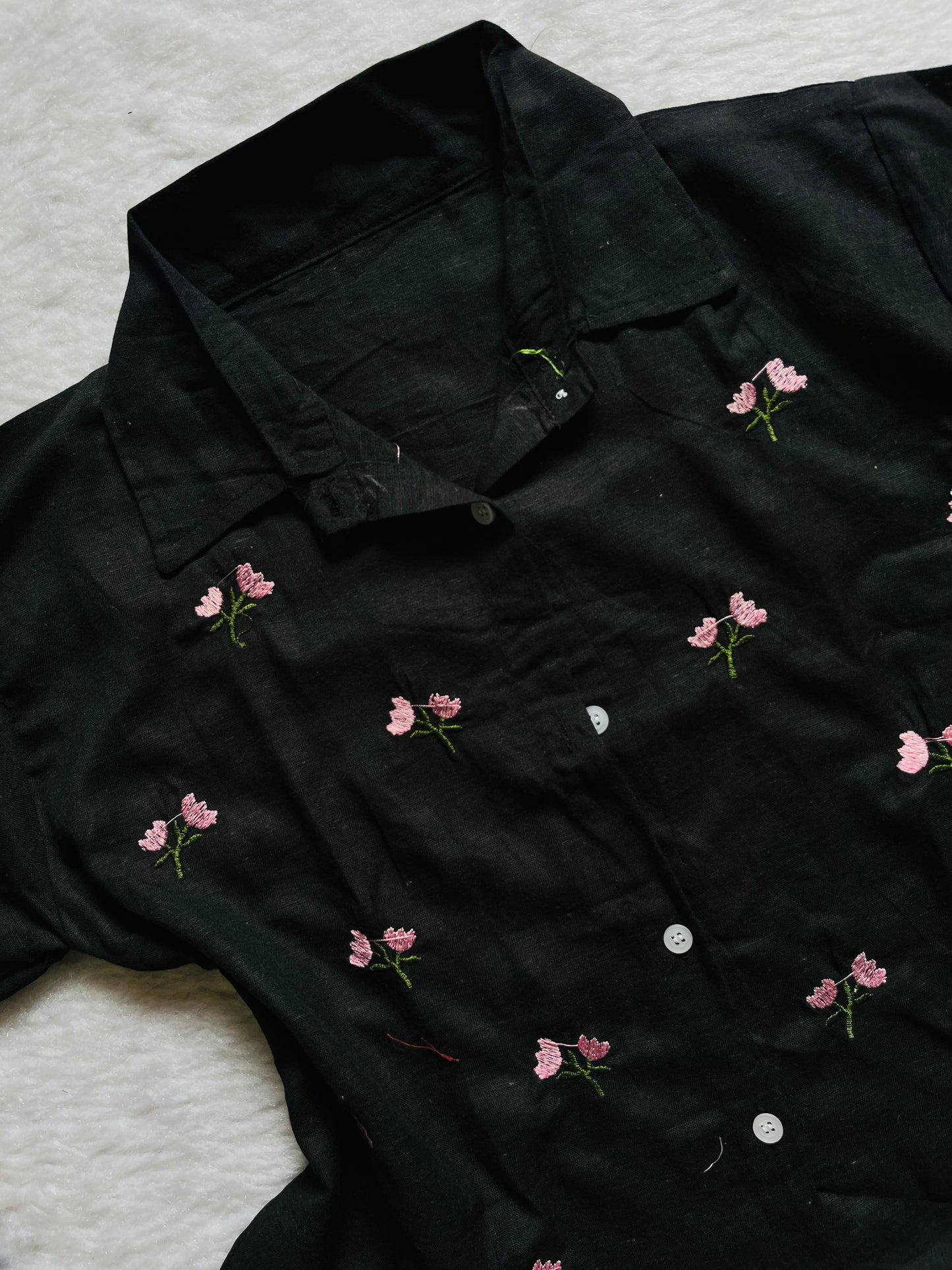 Embroidered cotton shirts❤️