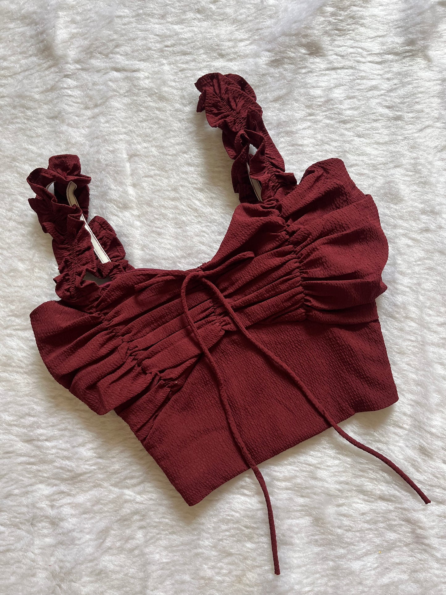 Wine brown ruched topš¤