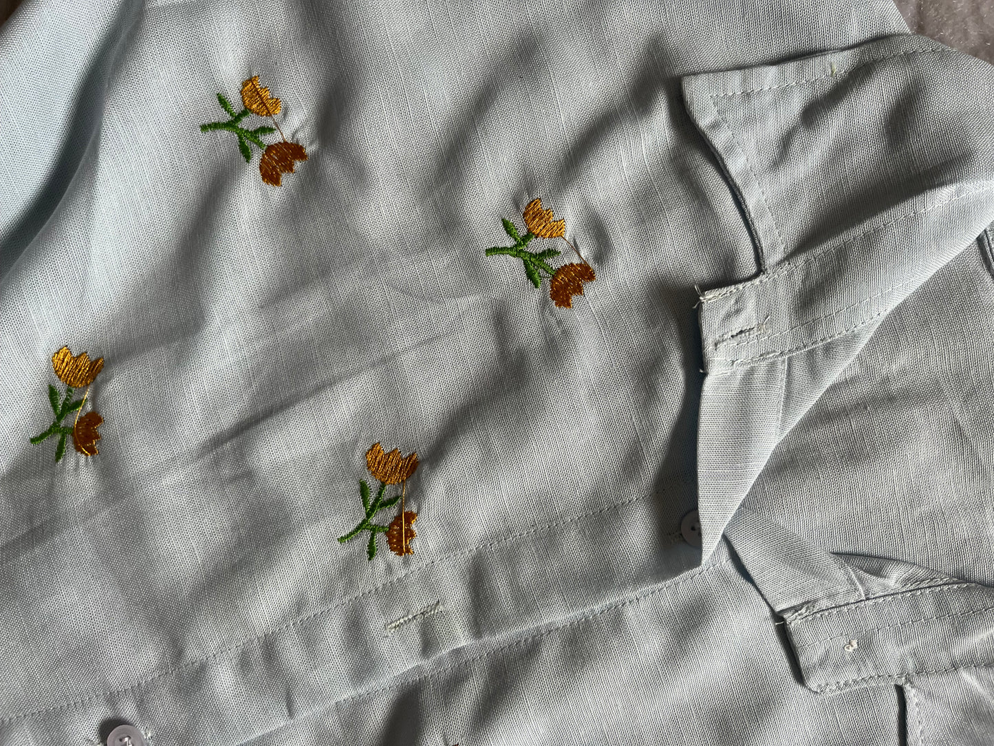 Embroidered cotton shirts❤️