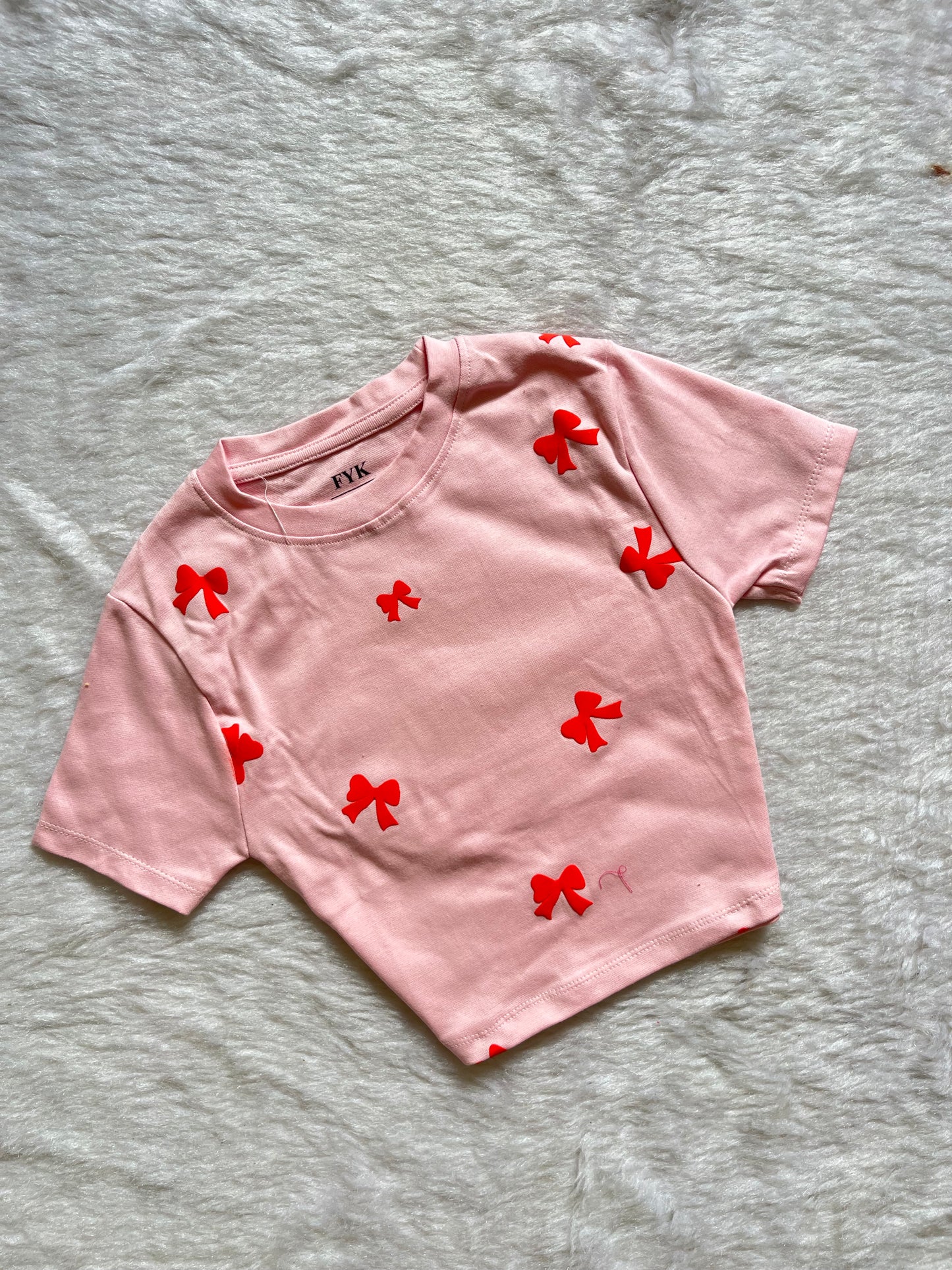 Ginger pink Bow baby teeš¤