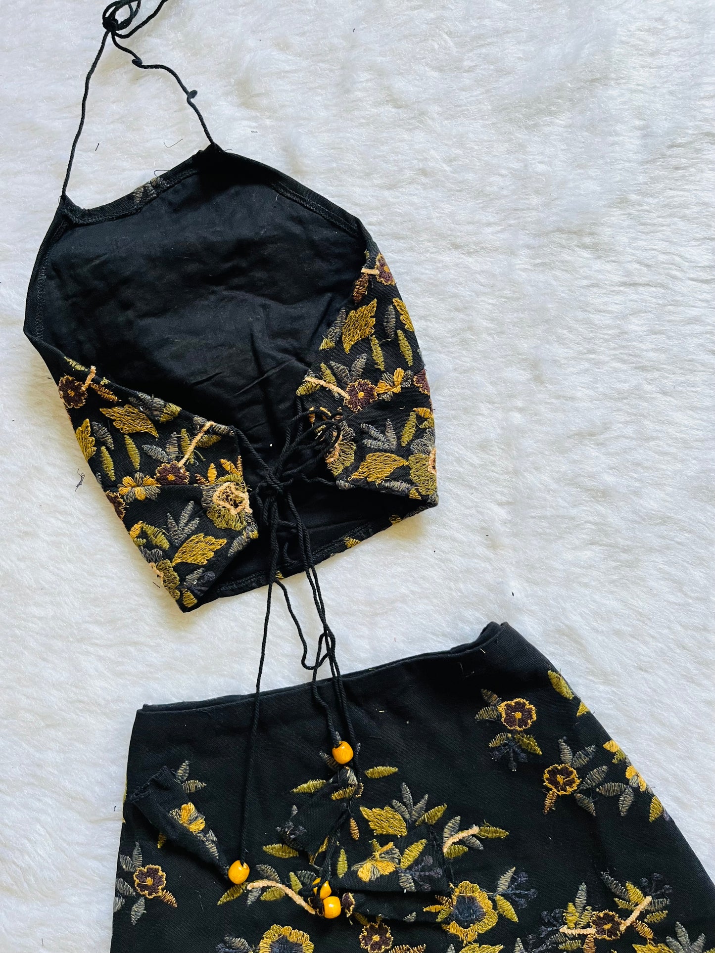 Black printed cordsetš¤