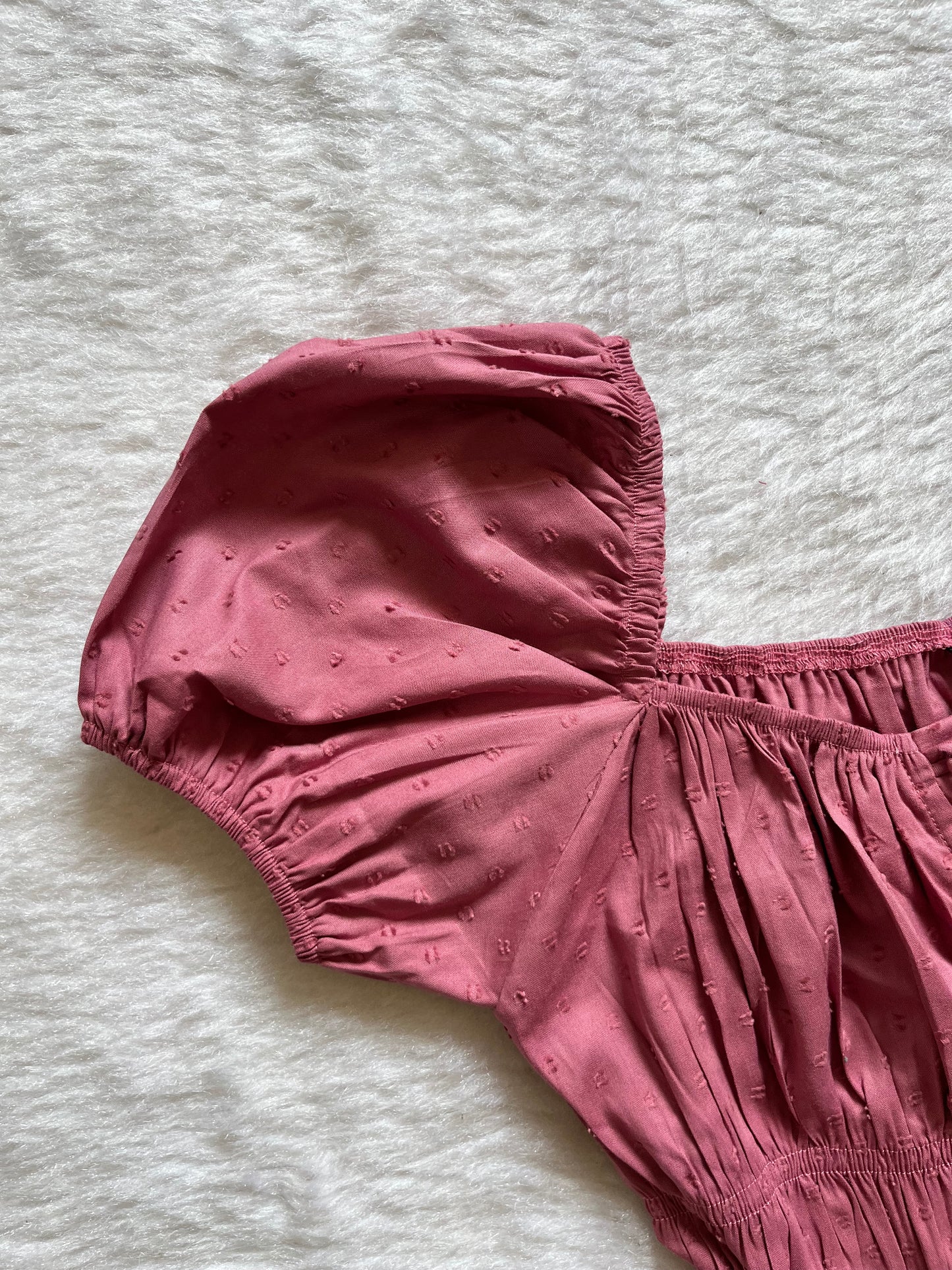 Mauve Pink puffed sleeve top
