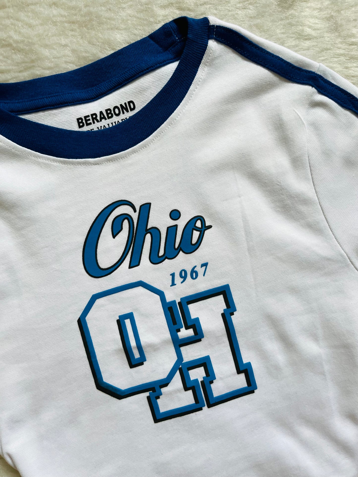 White sporty baby tee