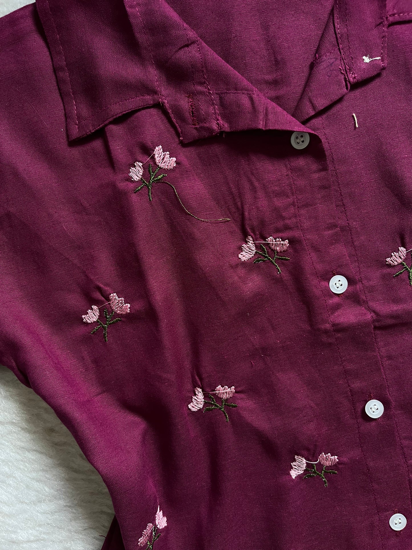 Embroidered cotton shirts❤️