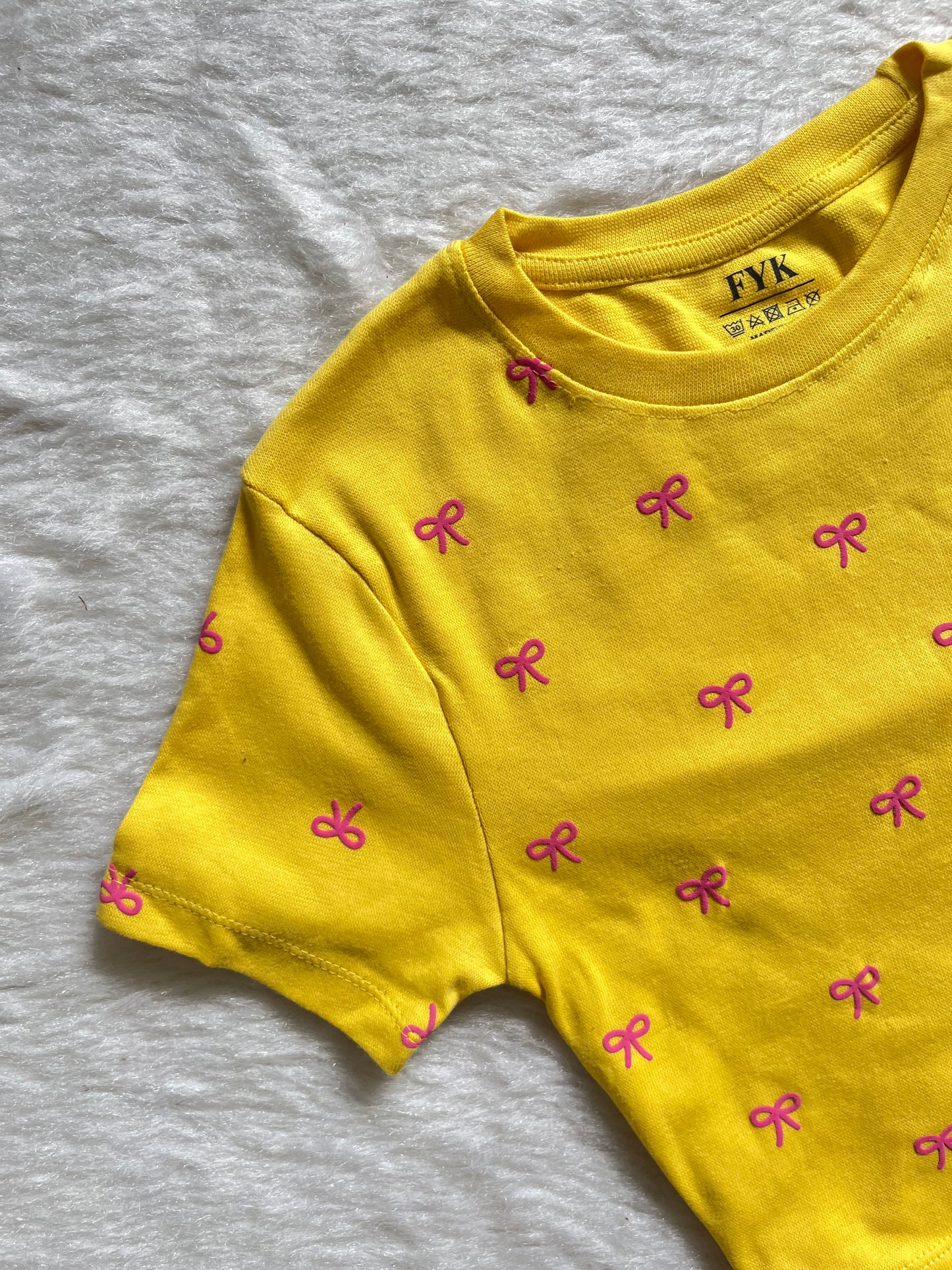 Yellow Bow baby teeš¤