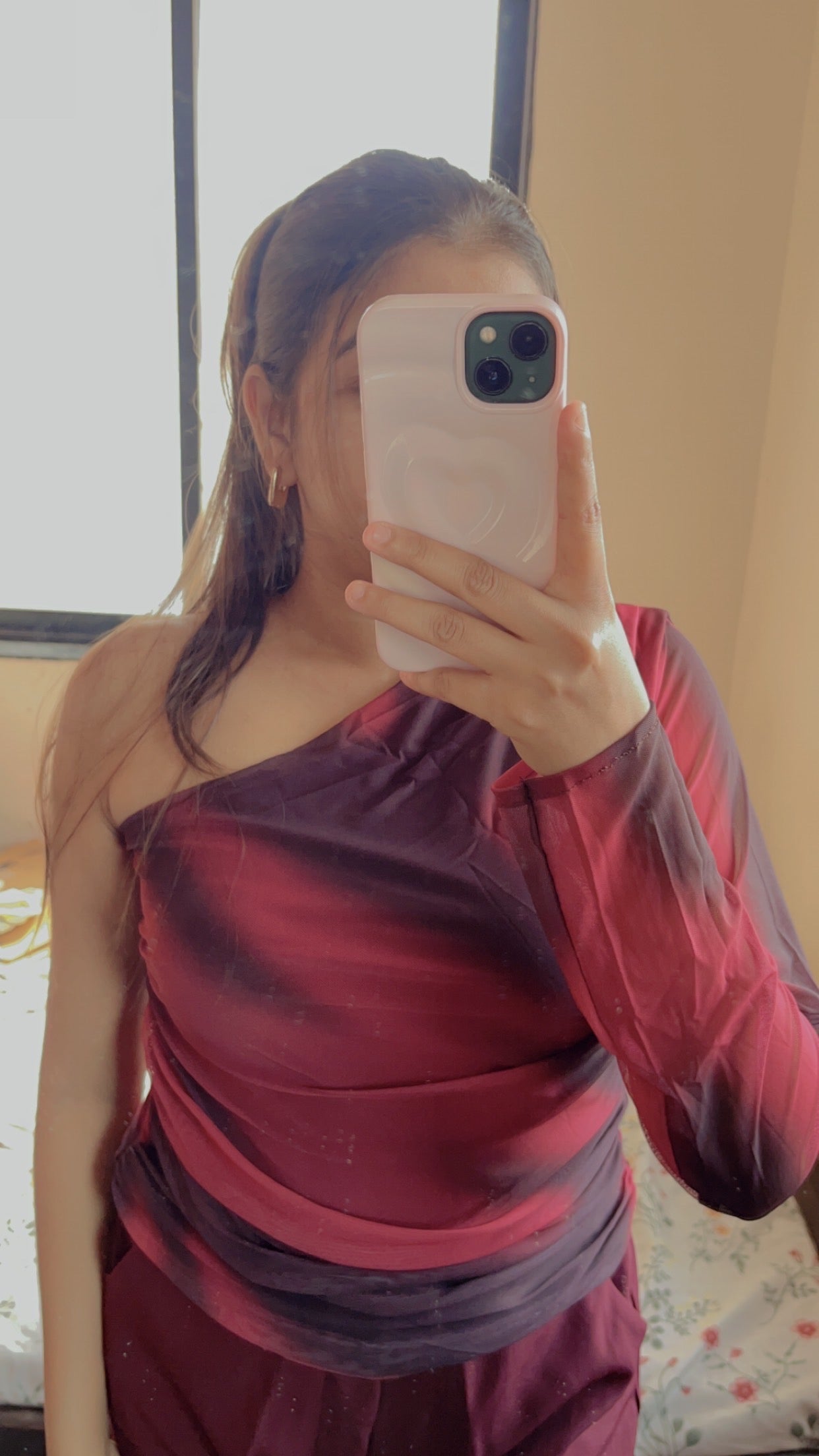 Ombre one shoulder top❤️
