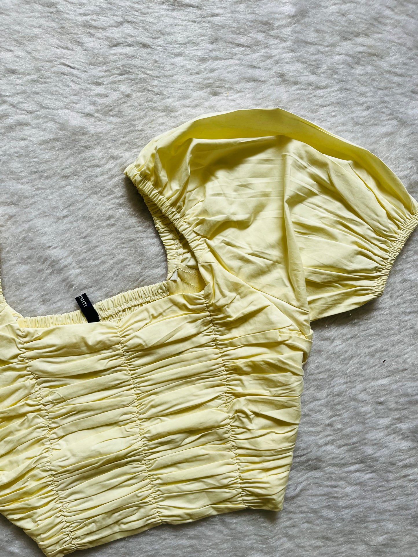 Pastel Yellow pleated top