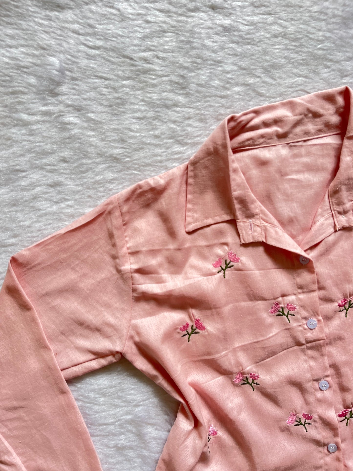 Embroidered cotton shirts❤️
