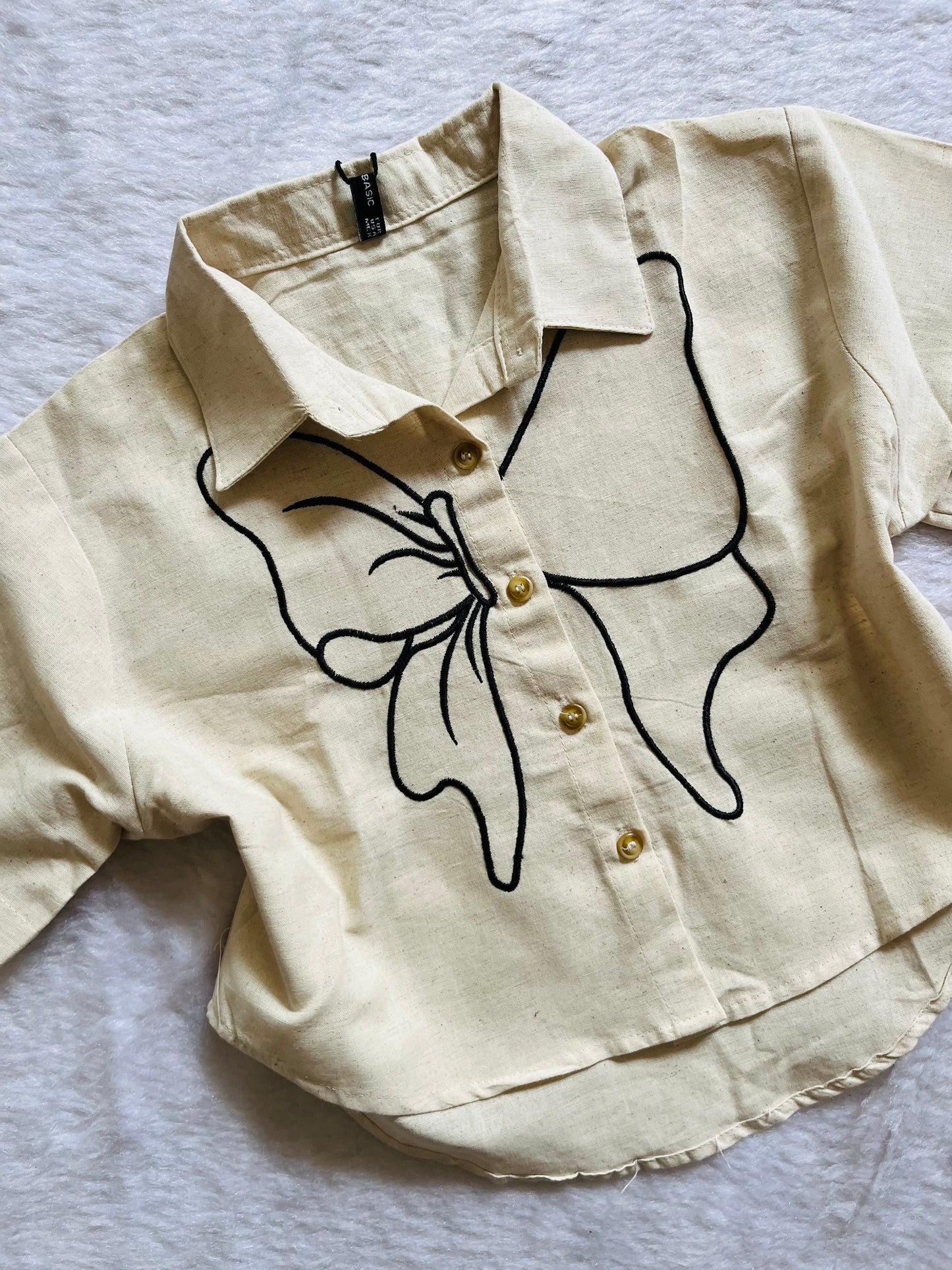 Beige linen shirtš¤