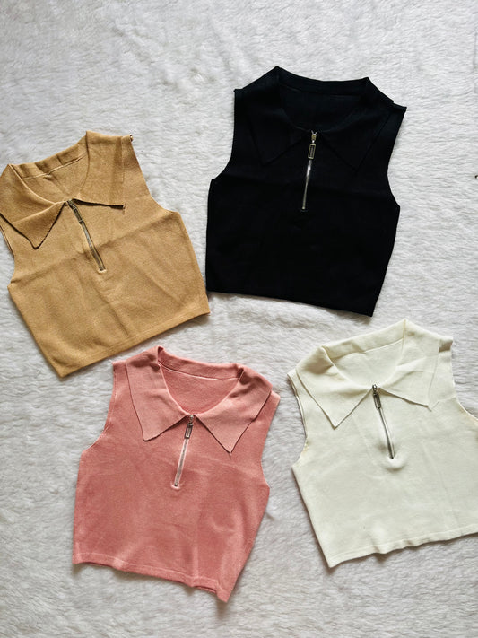 Collared ribbed tanks