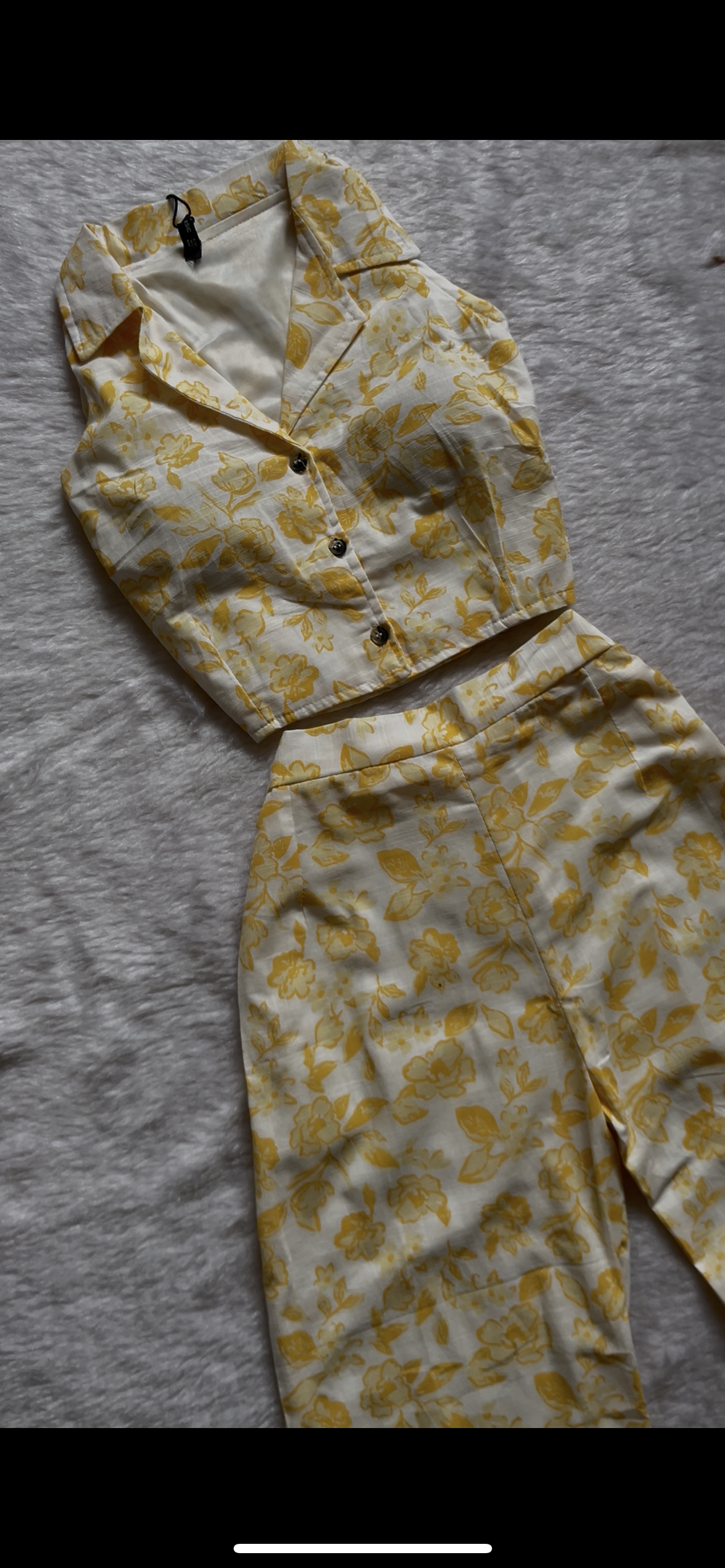 Yellow Floral Printed cordsetš¤