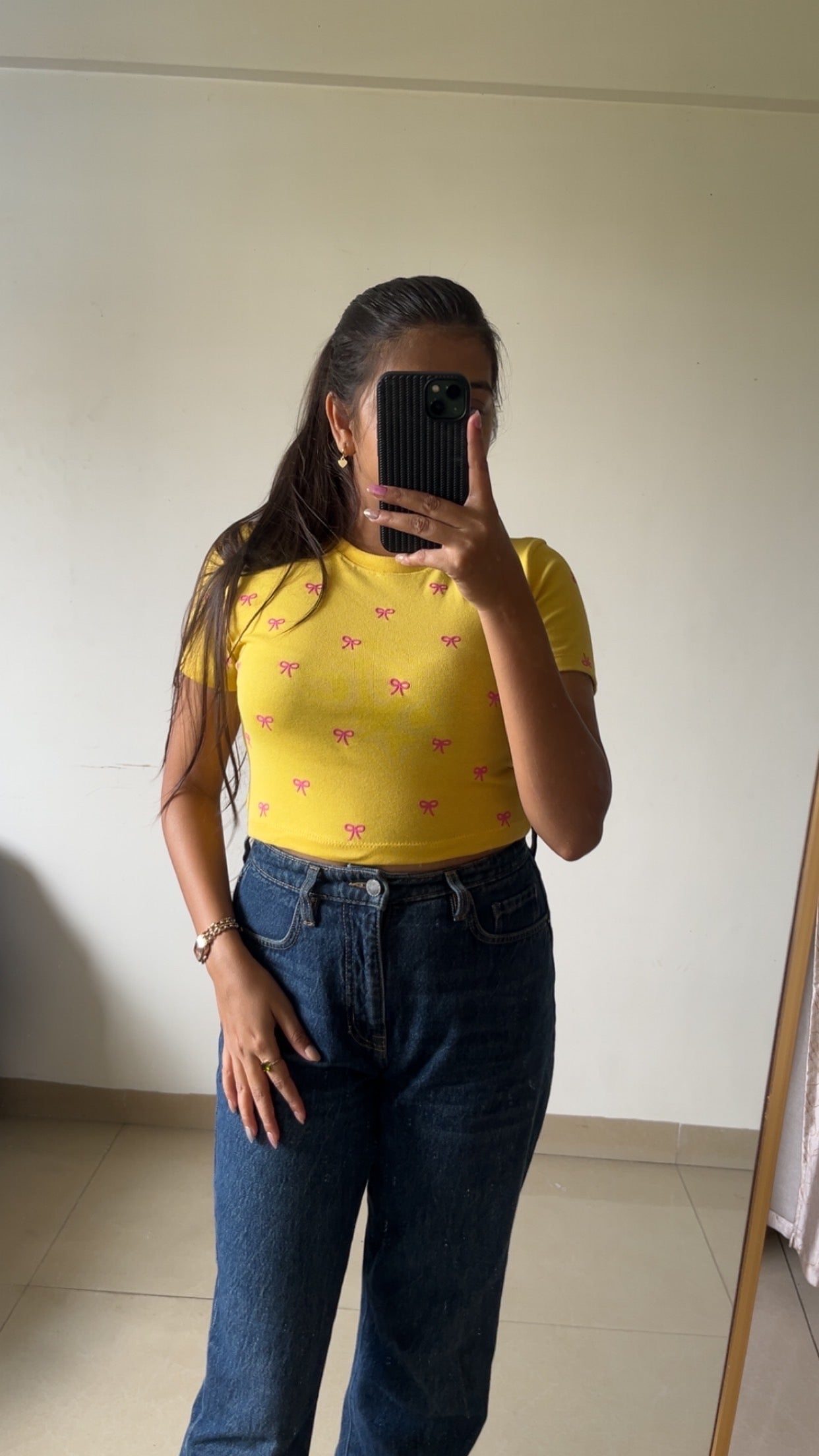 Yellow Bow baby teeš¤