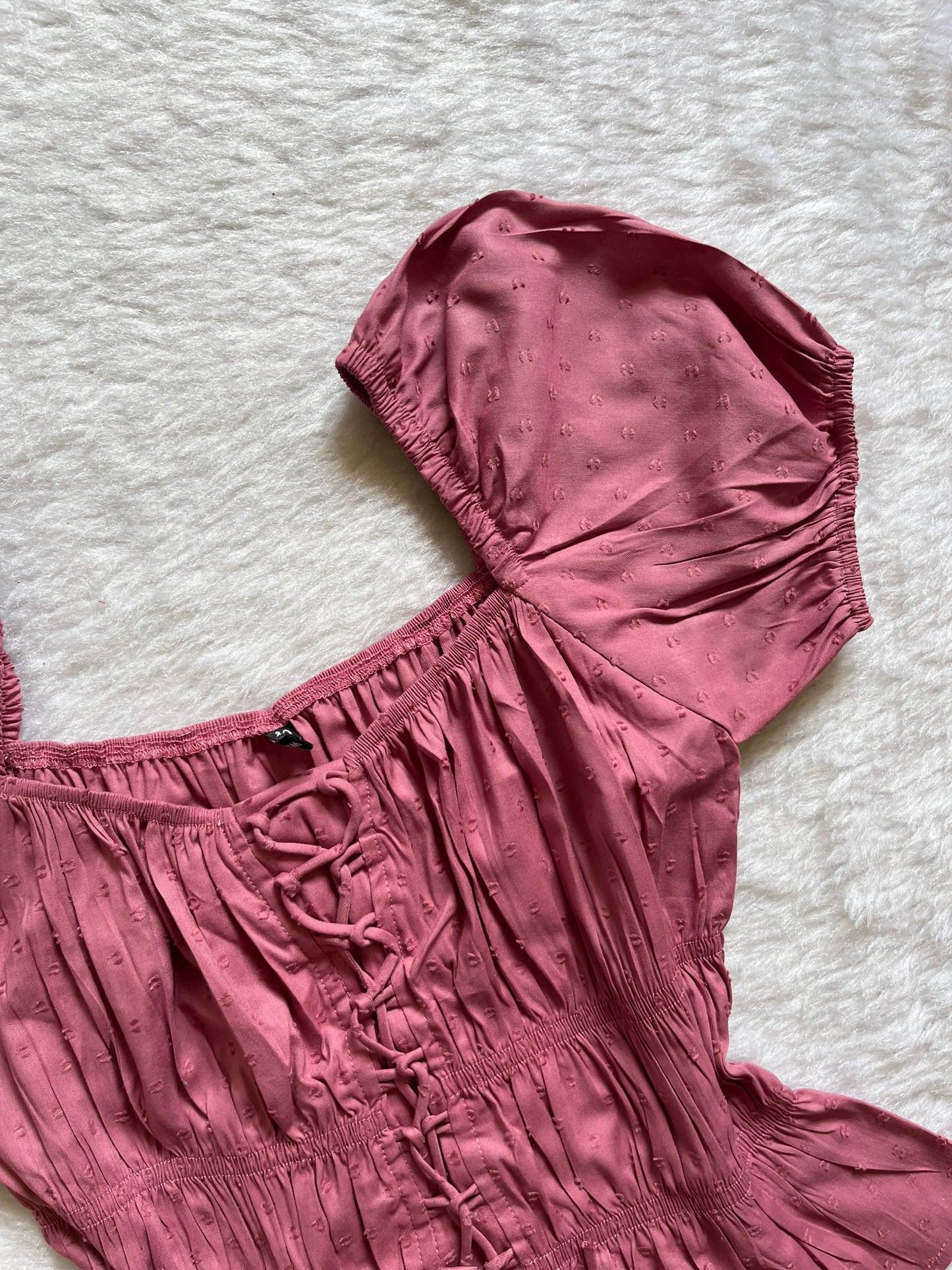 Mauve Pink puffed sleeve top