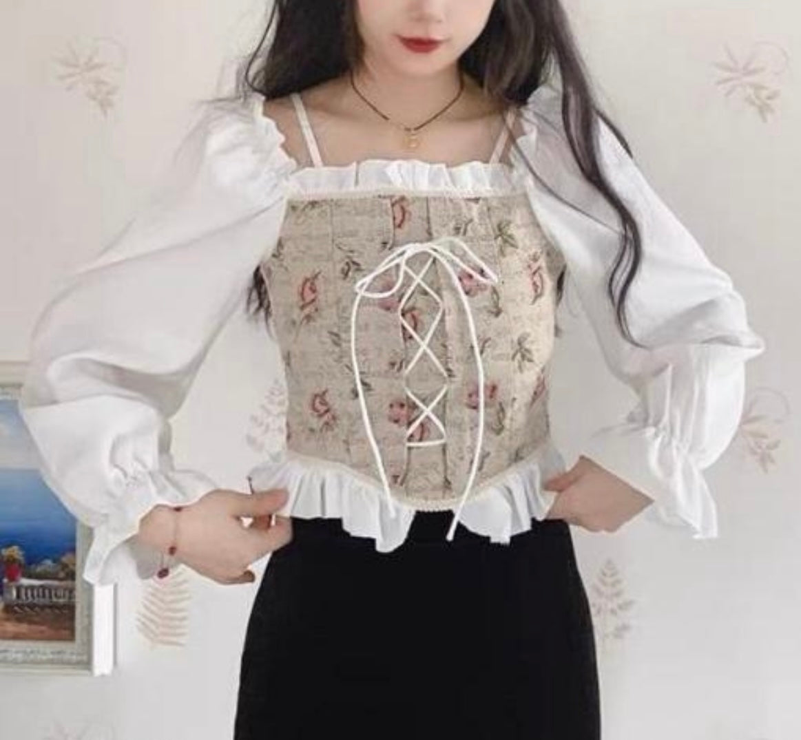 Vintage corset style top