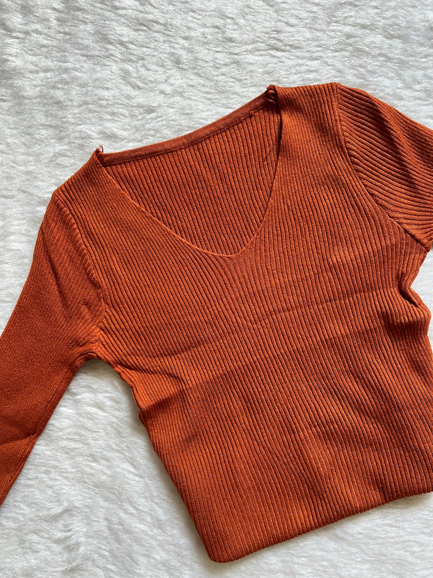 Soft ribbed knit tops