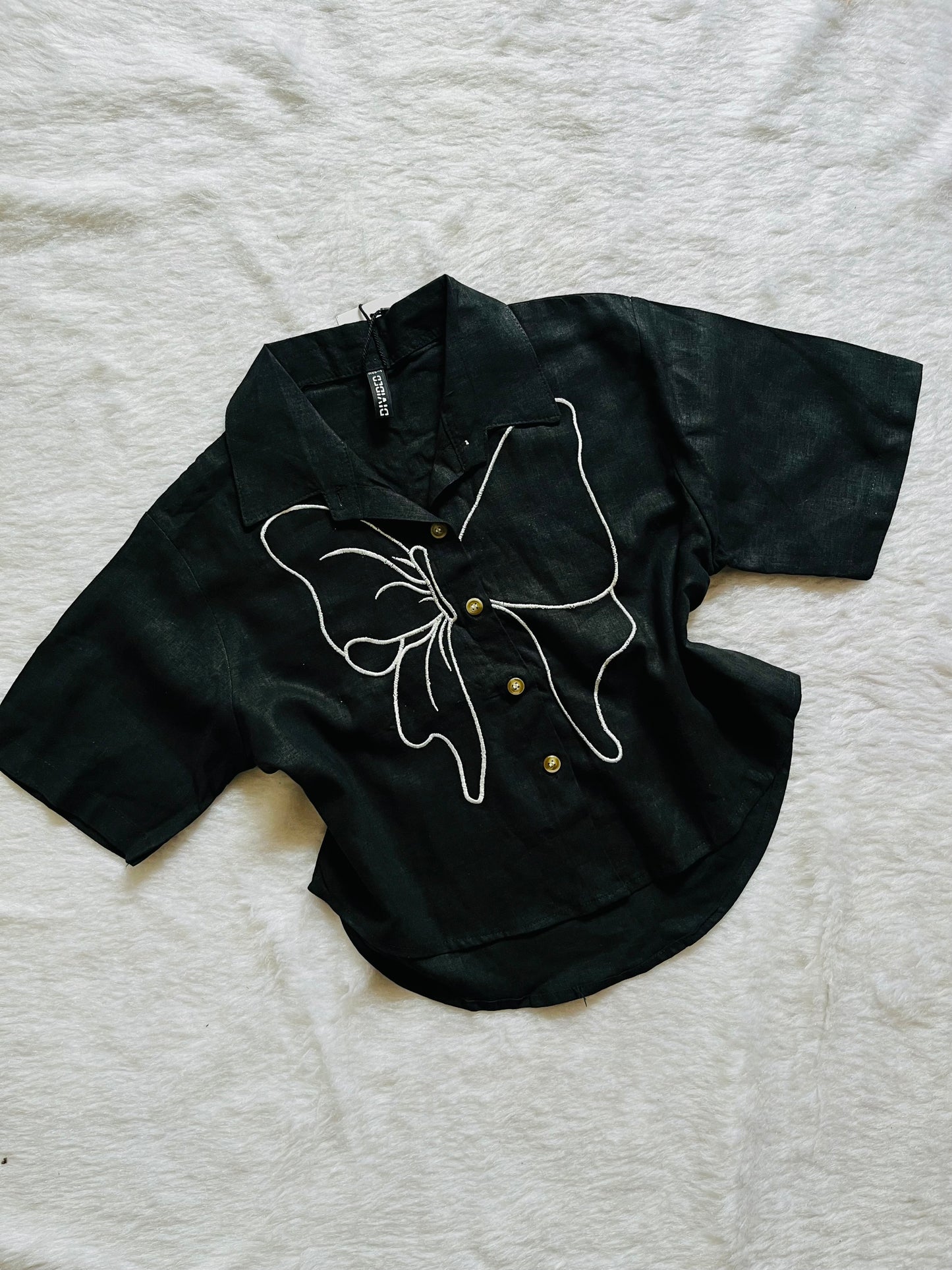 Black linen shirtš¤