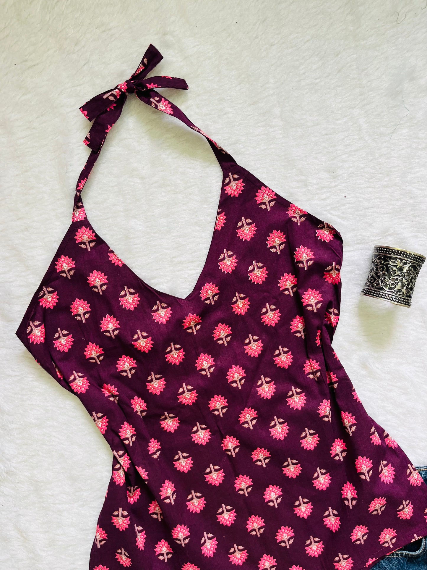 Wine haulter kurti