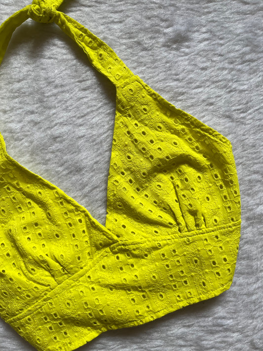 Neon green haulter neck🤍