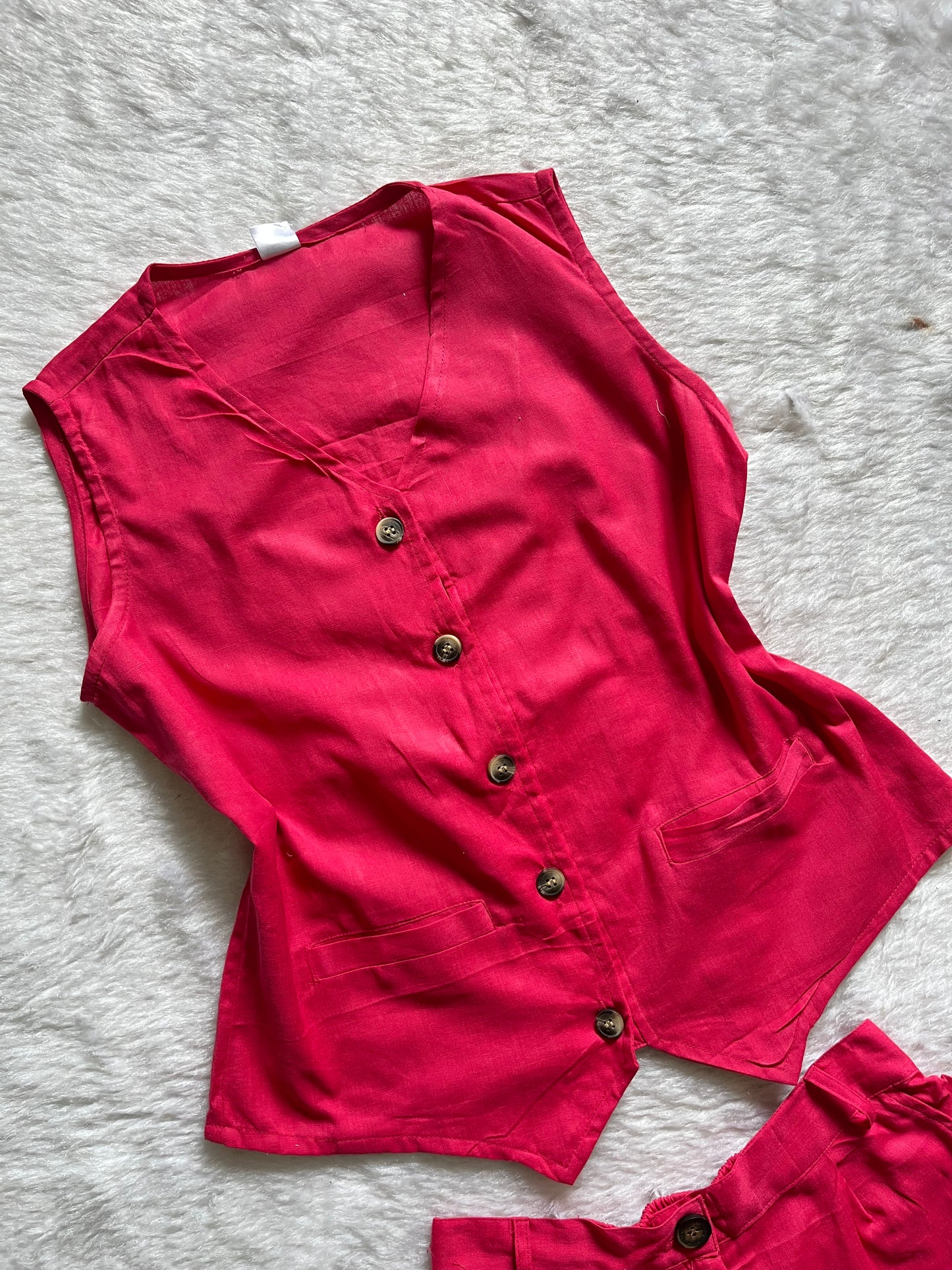 Hot Pink linen setš¤