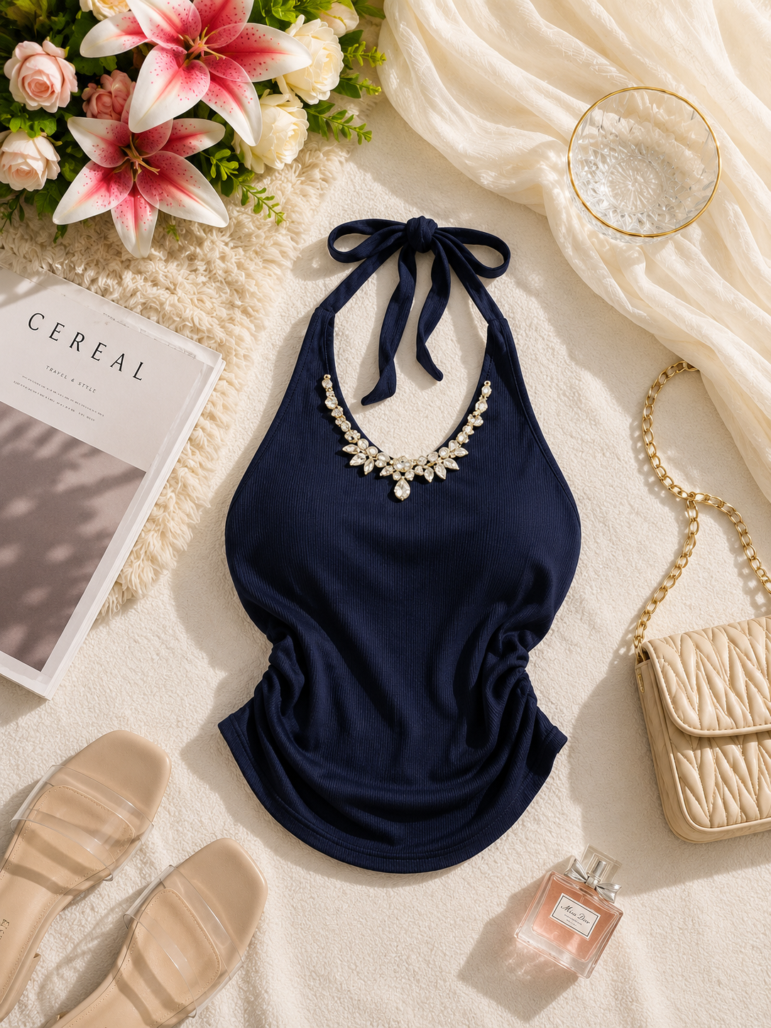 Haulter studded tops