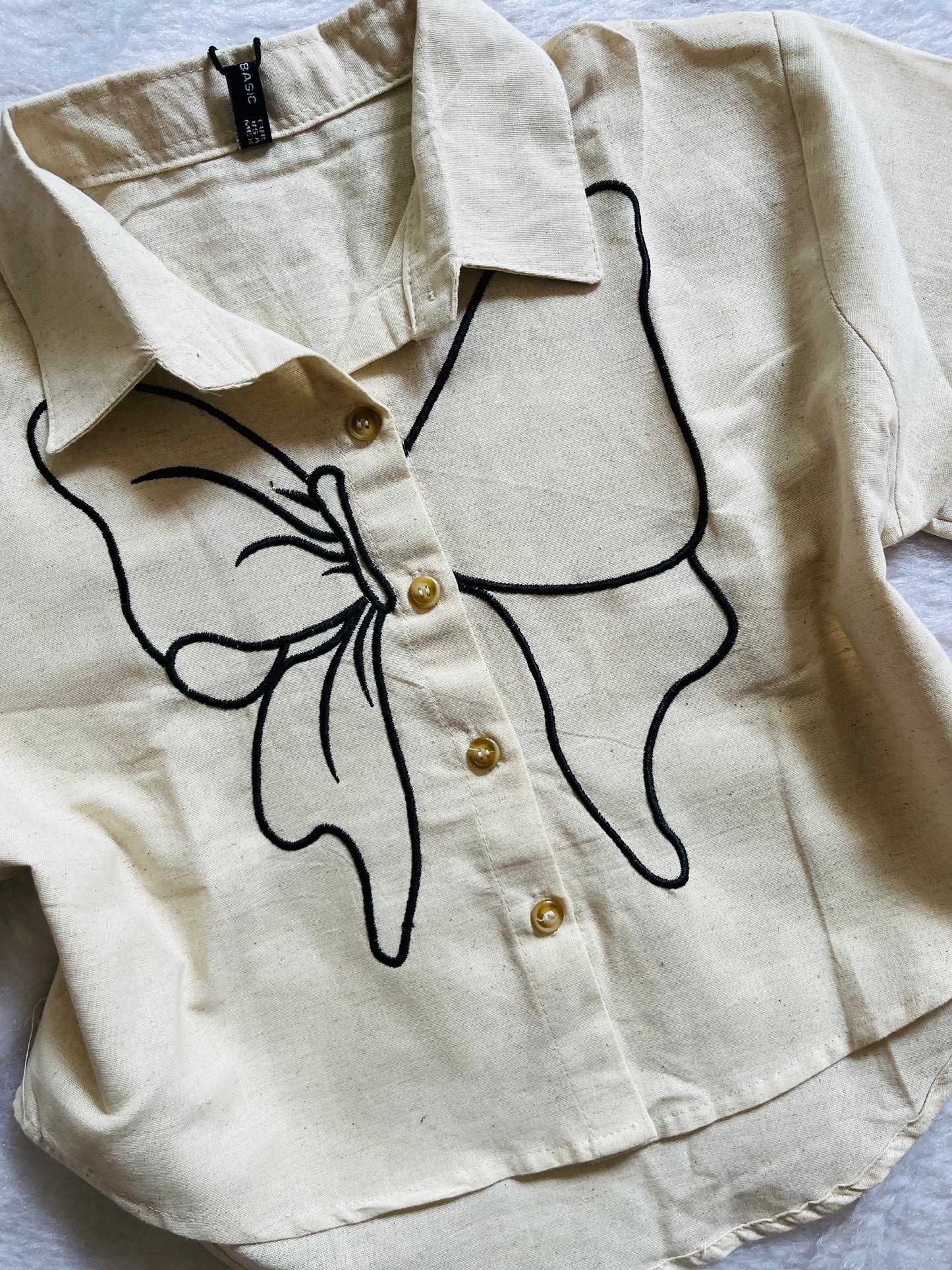 Beige linen shirtš¤
