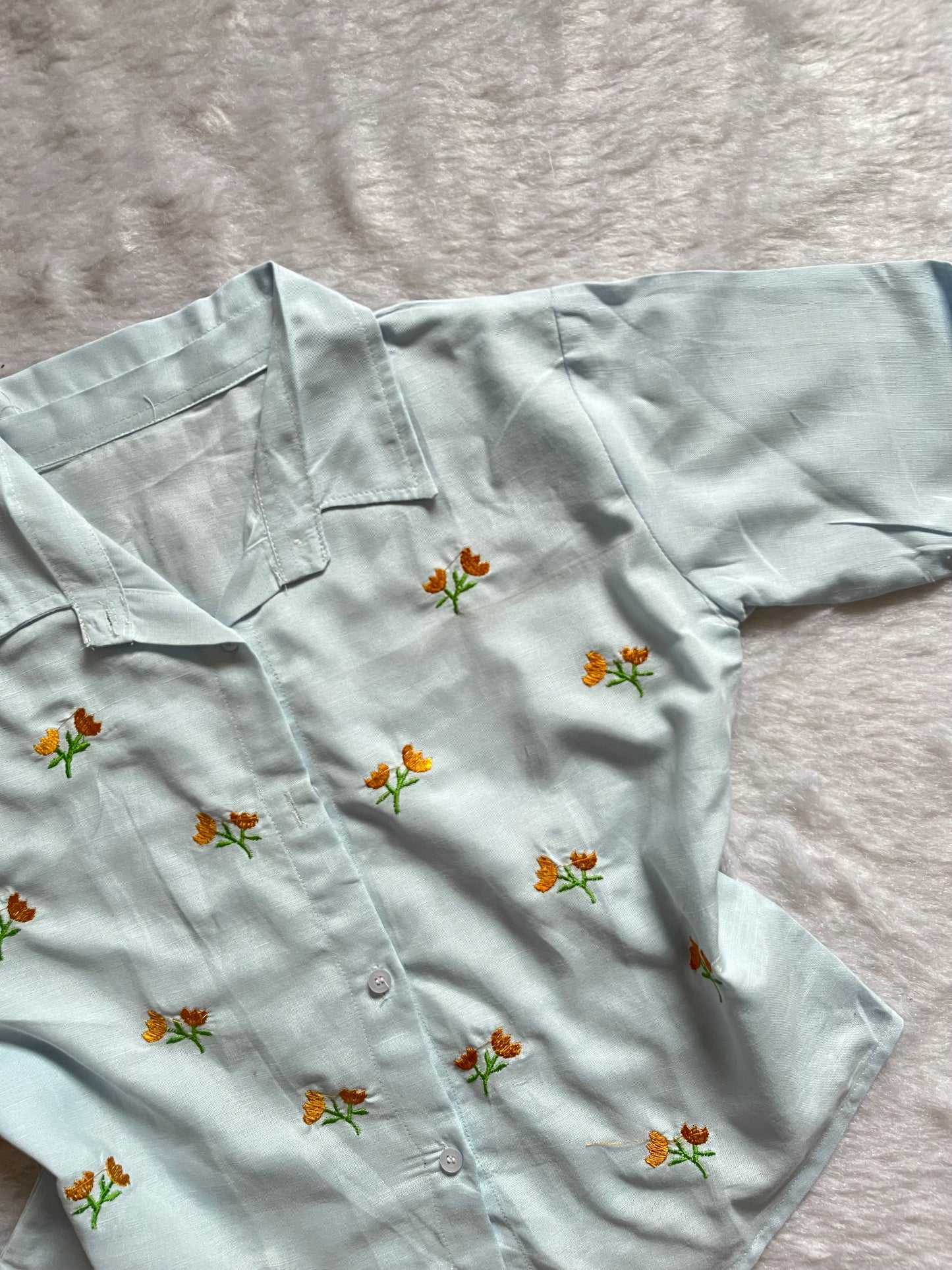 Embroidered cotton shirts❤️