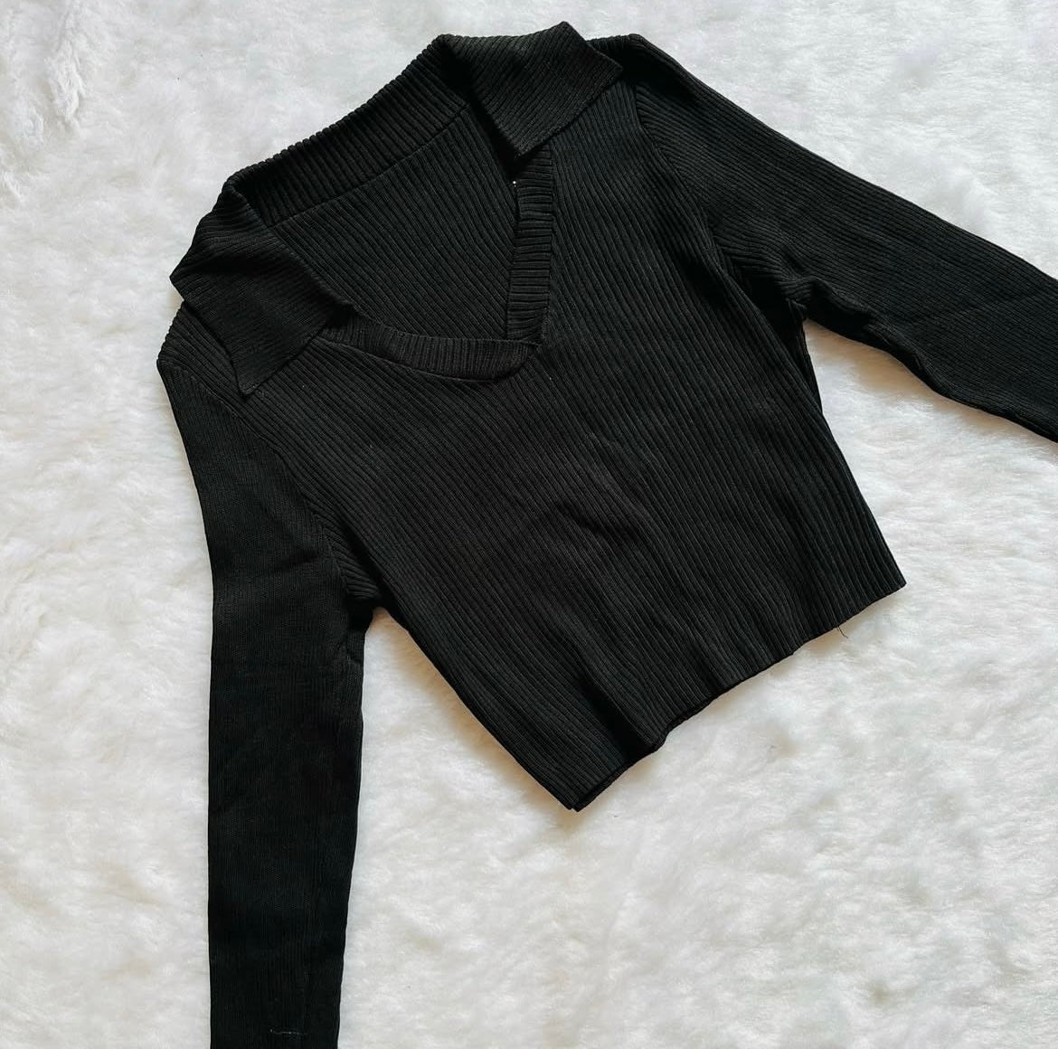Collared ribbed tees