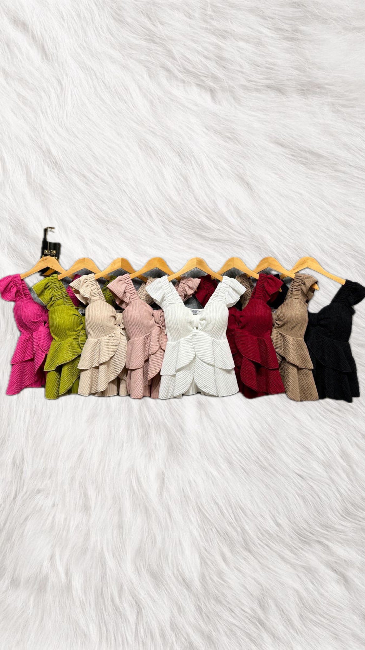 Layered peplum tops
