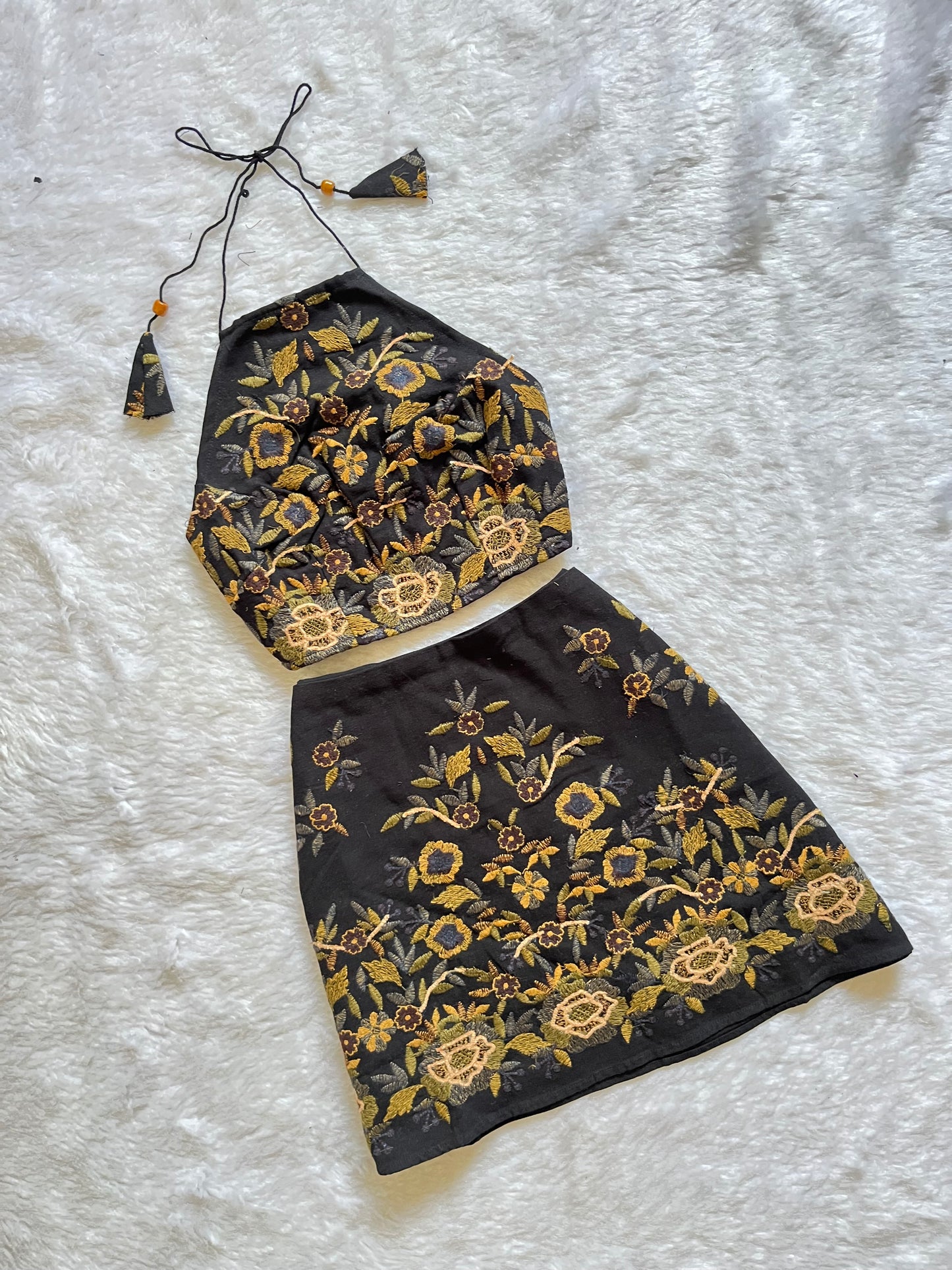 Black printed cordsetš¤