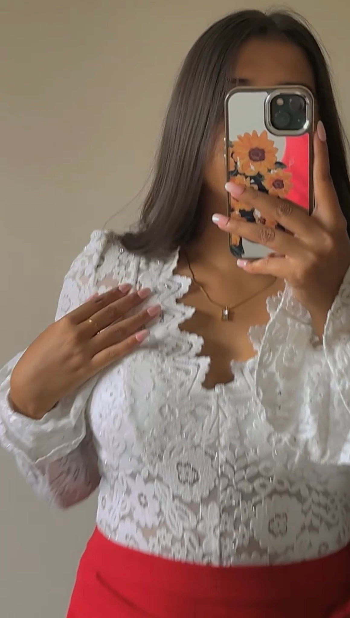 White lacy topš¤