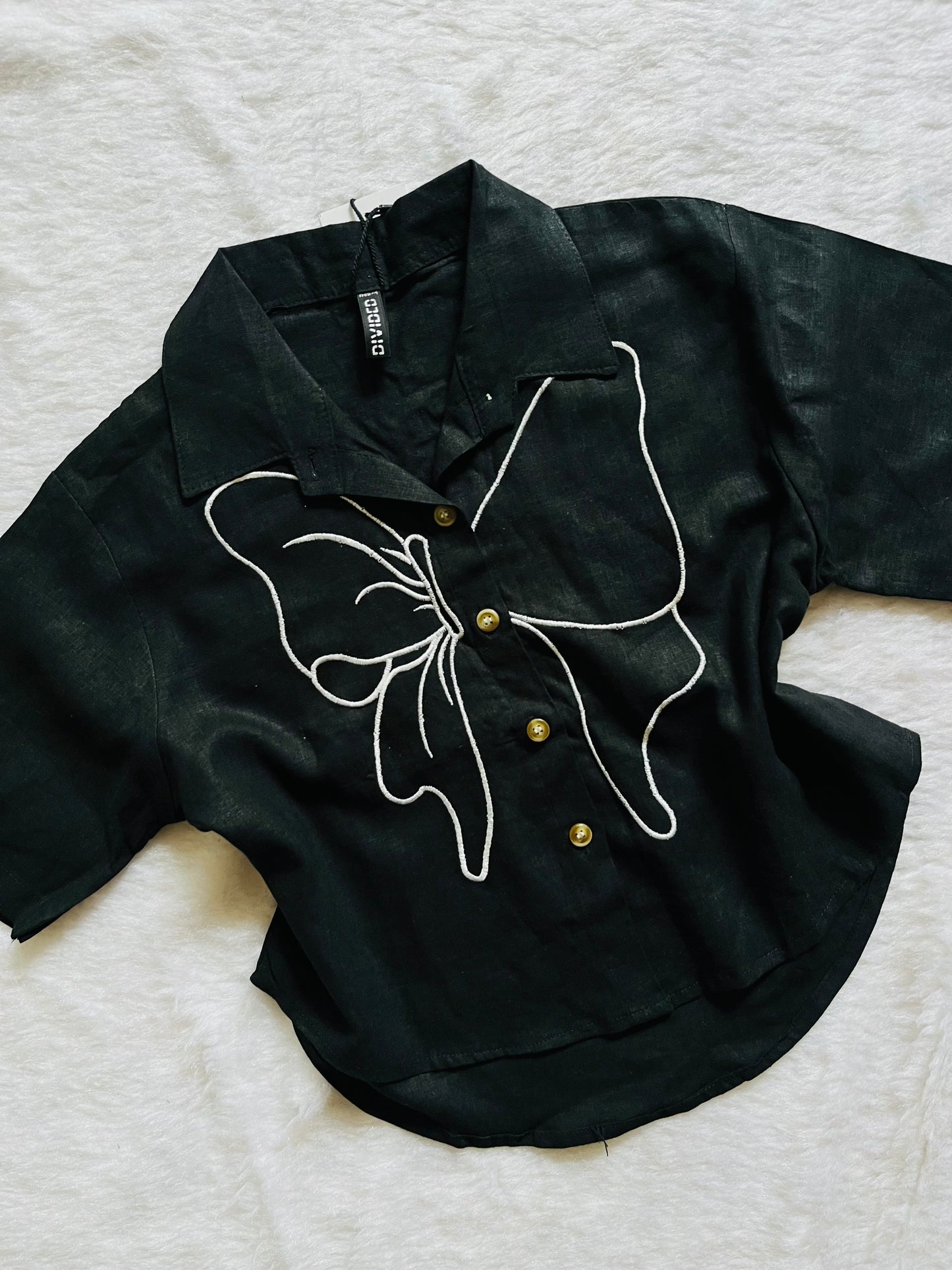Black linen shirtš¤
