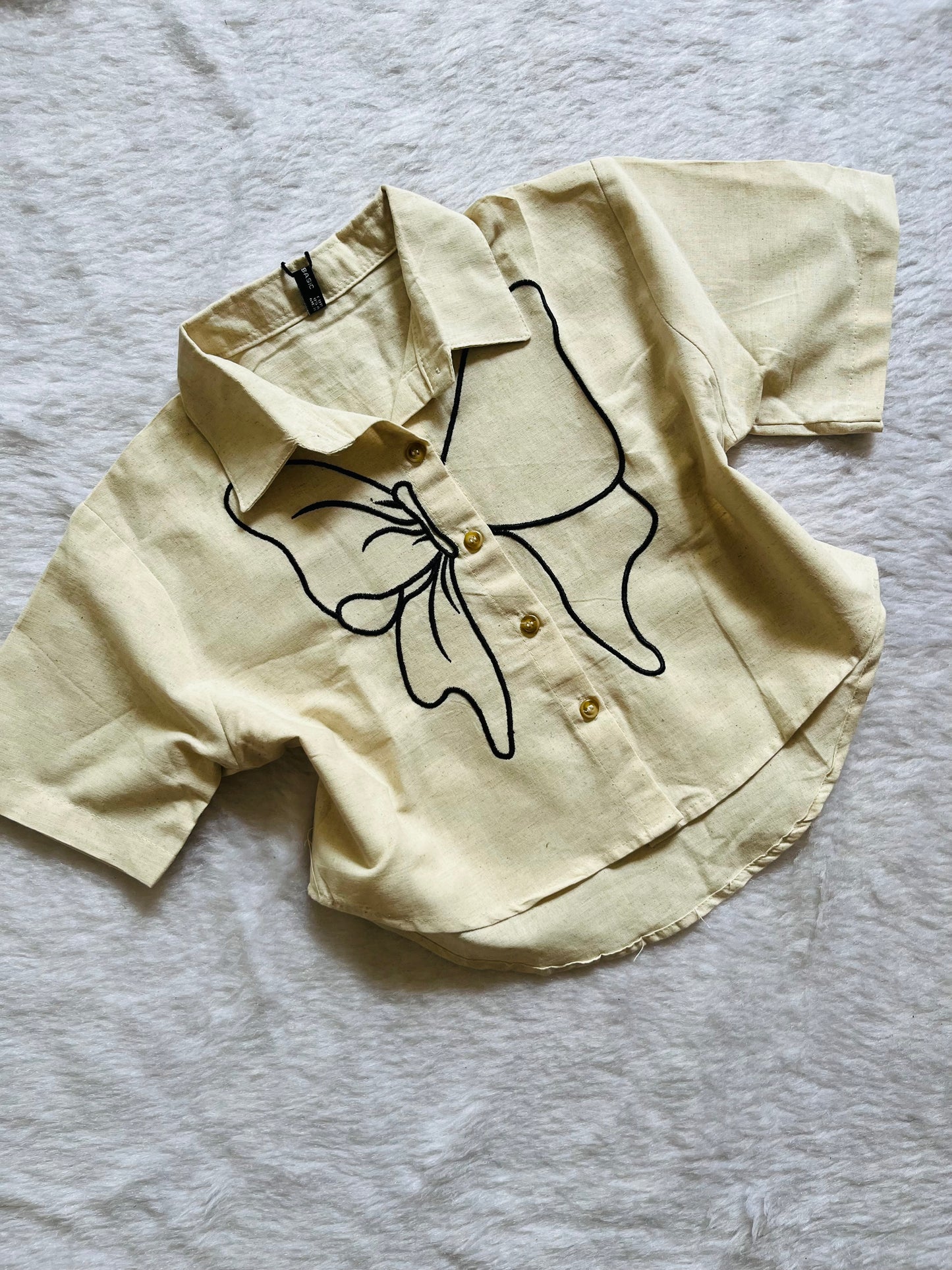 Beige linen shirtš¤