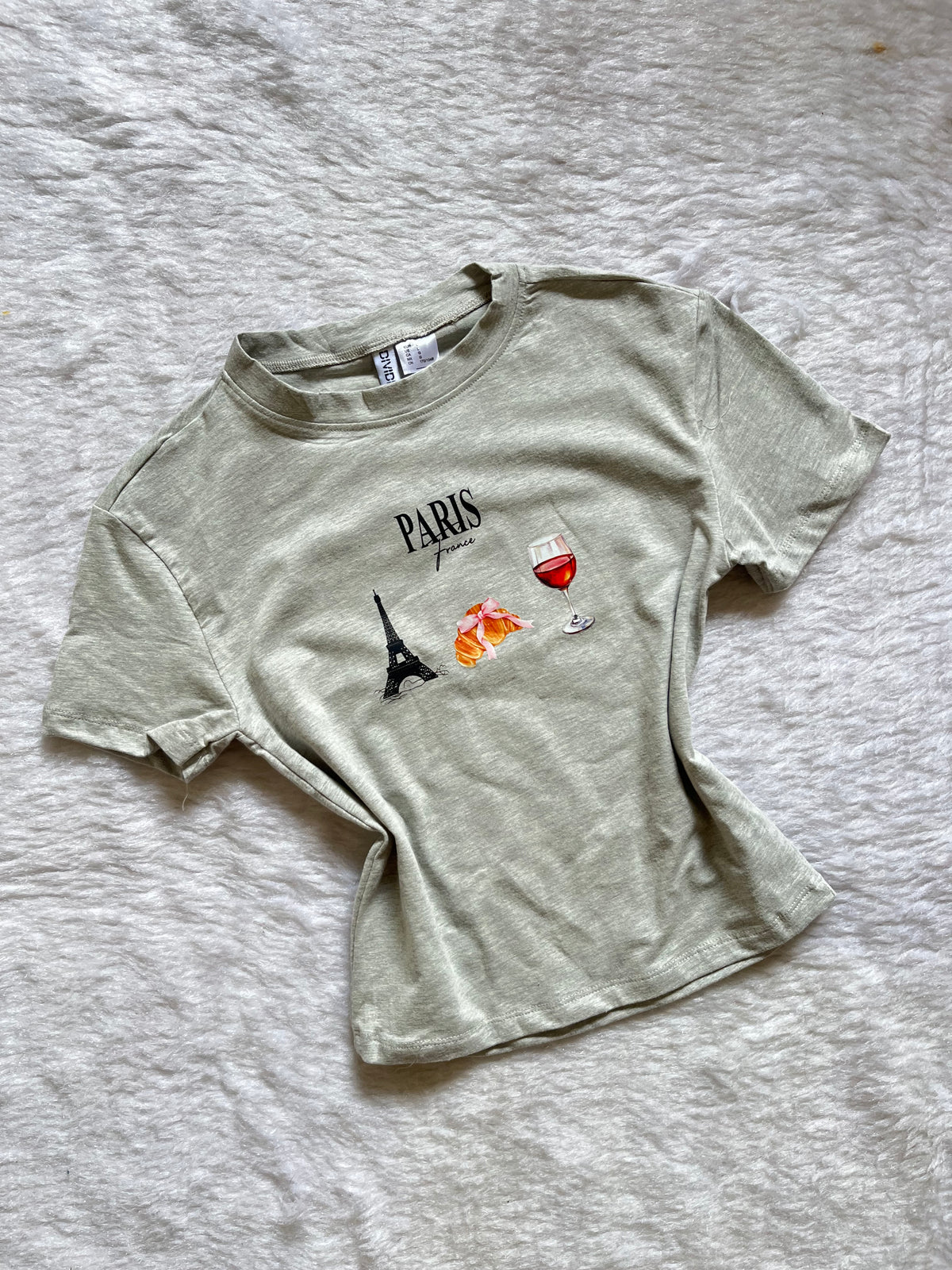 Paris theme fitted tee