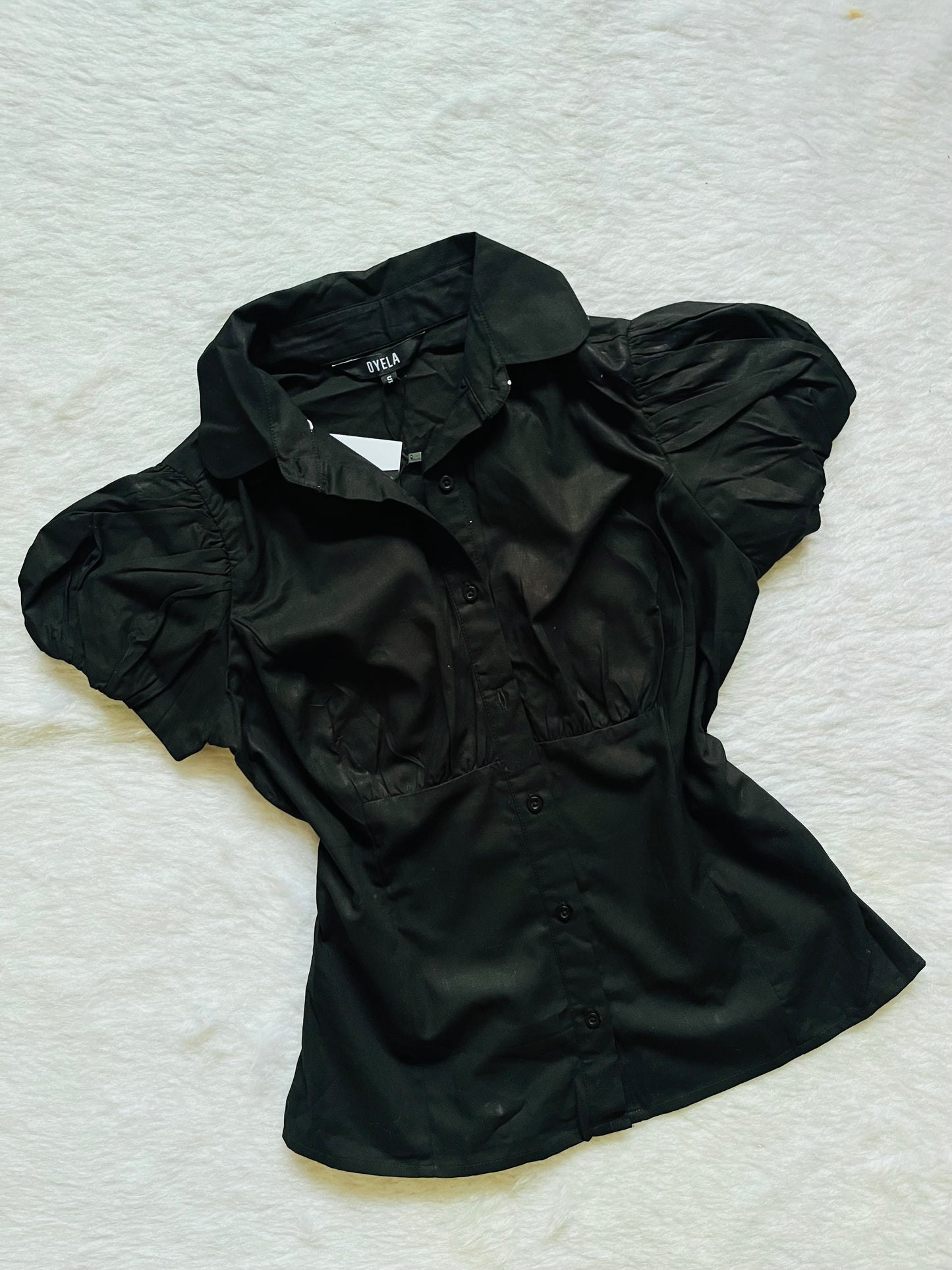 Black solid shirt
