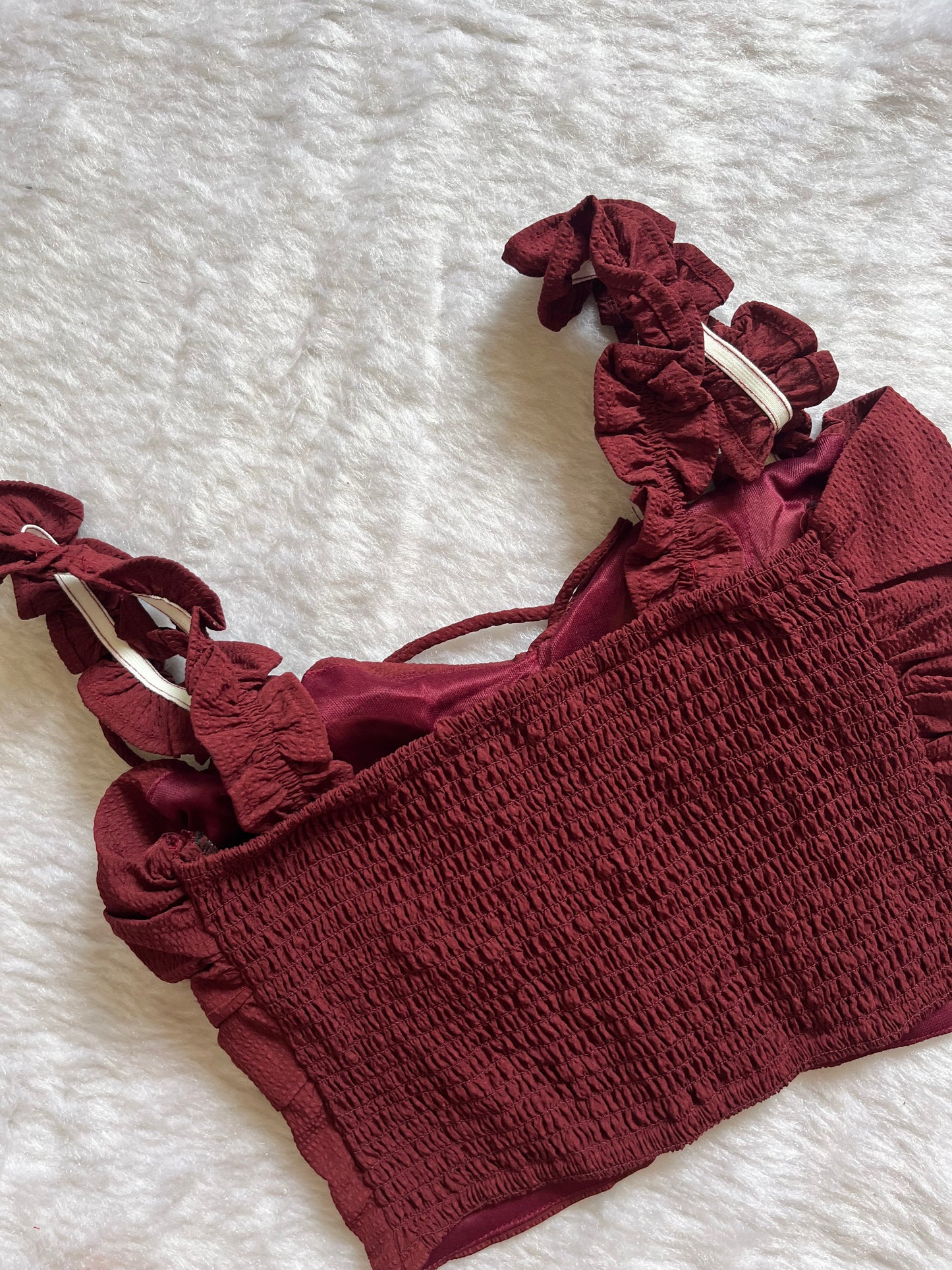 Wine brown ruched topš¤