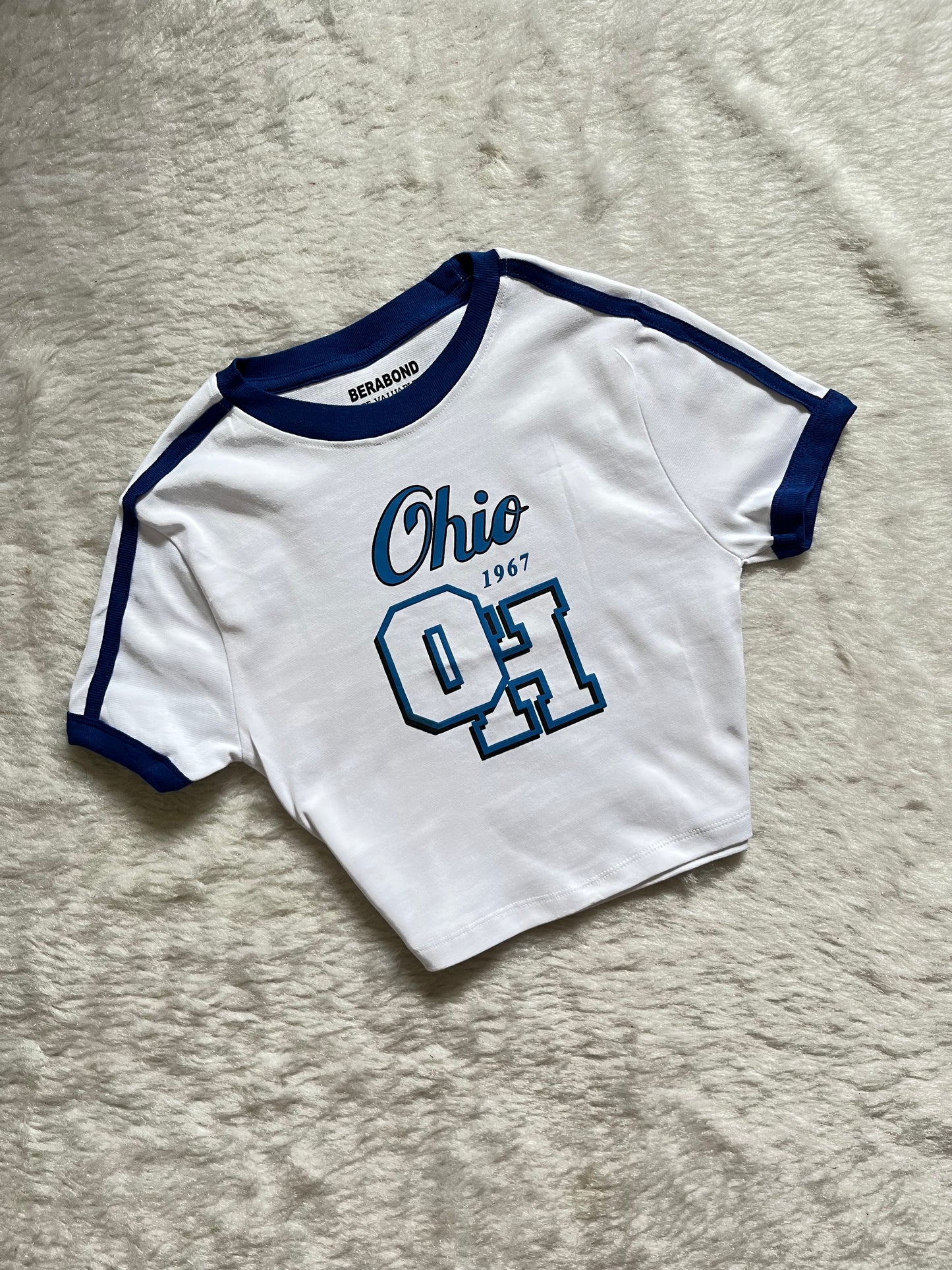 White sporty baby tee