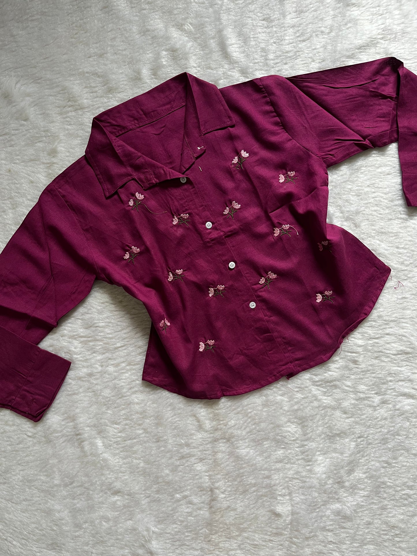 Embroidered cotton shirts❤️