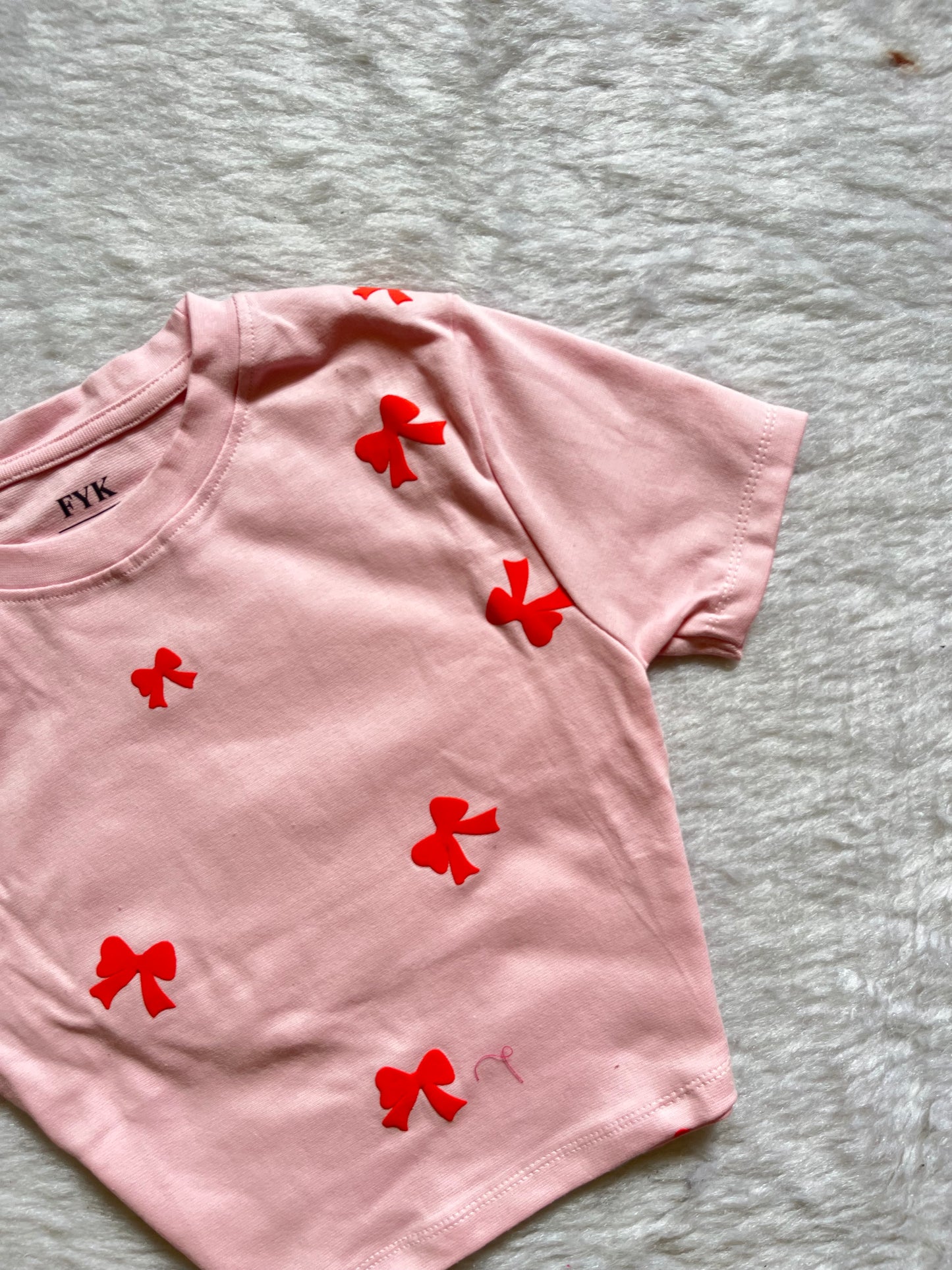 Ginger pink Bow baby teeš¤