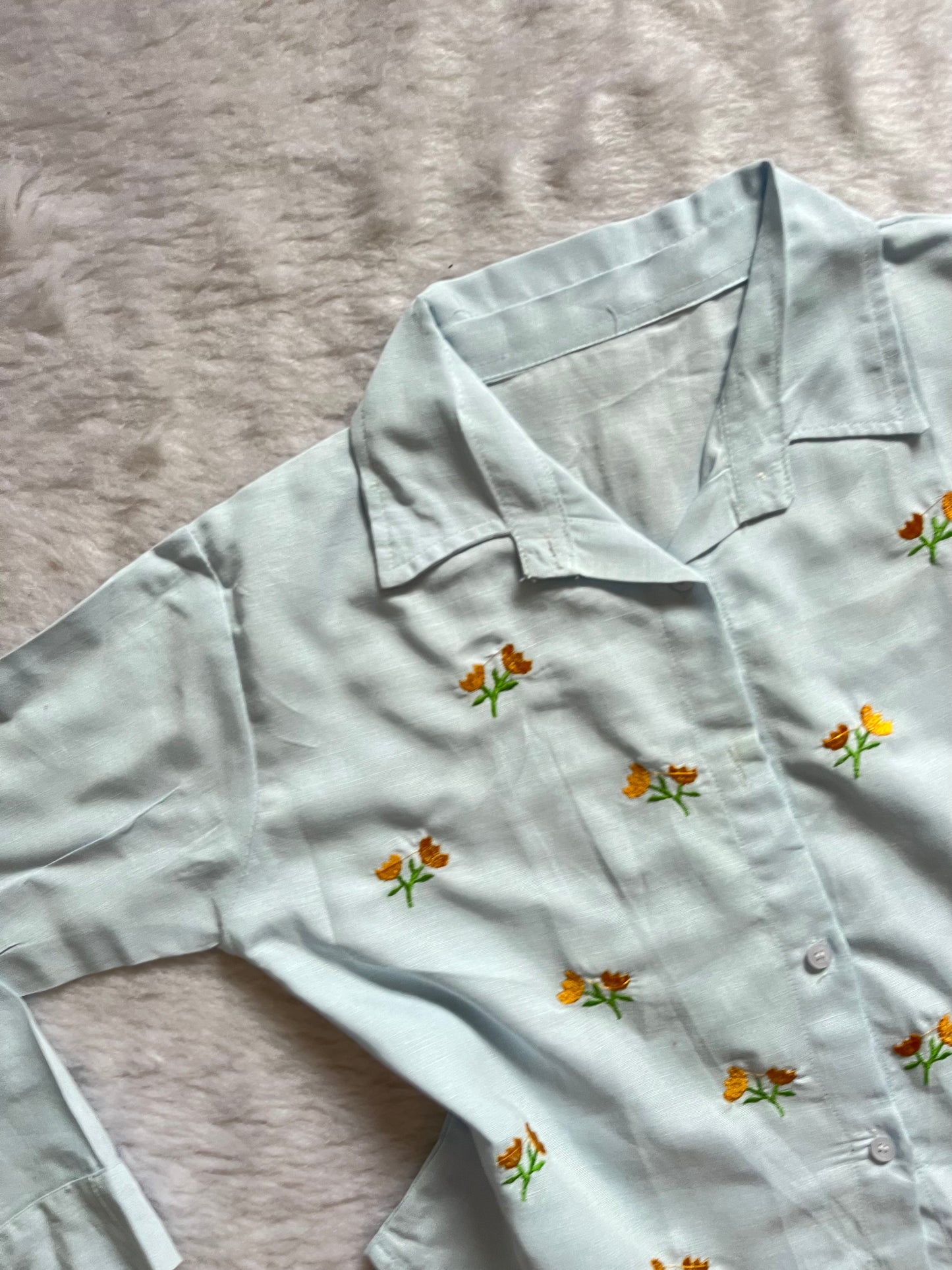 Embroidered cotton shirts❤️