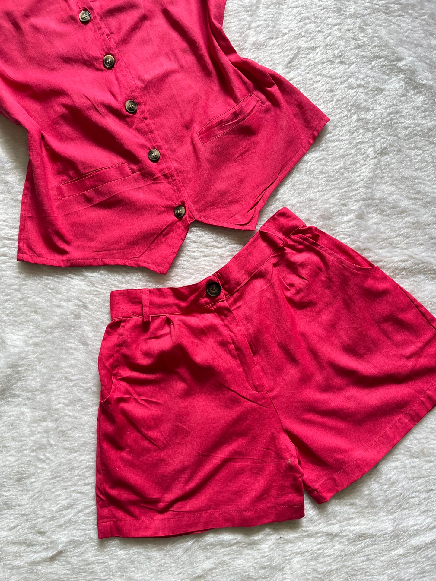 Hot Pink linen setš¤