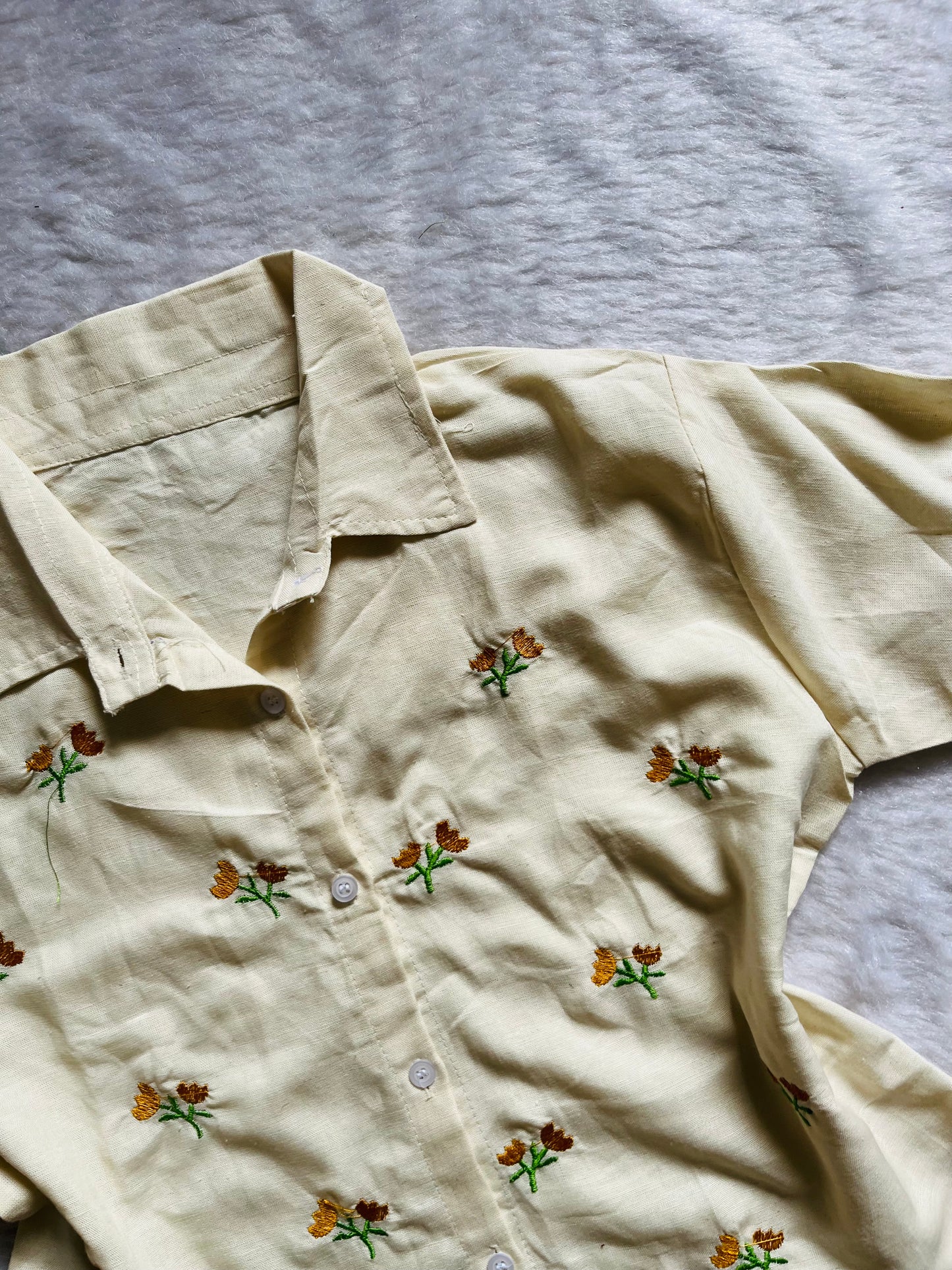 Embroidered cotton shirts❤️